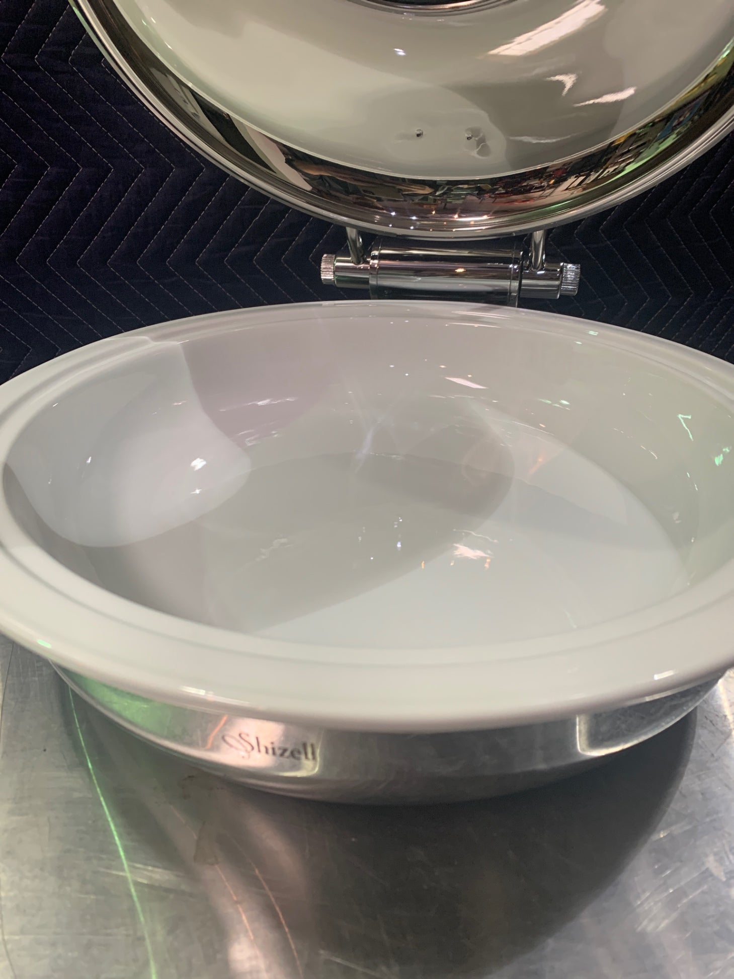 Shizell CSHR 1700 IH GP Stainless Steel Chaffing Dish W Ceramic Serving Bowl