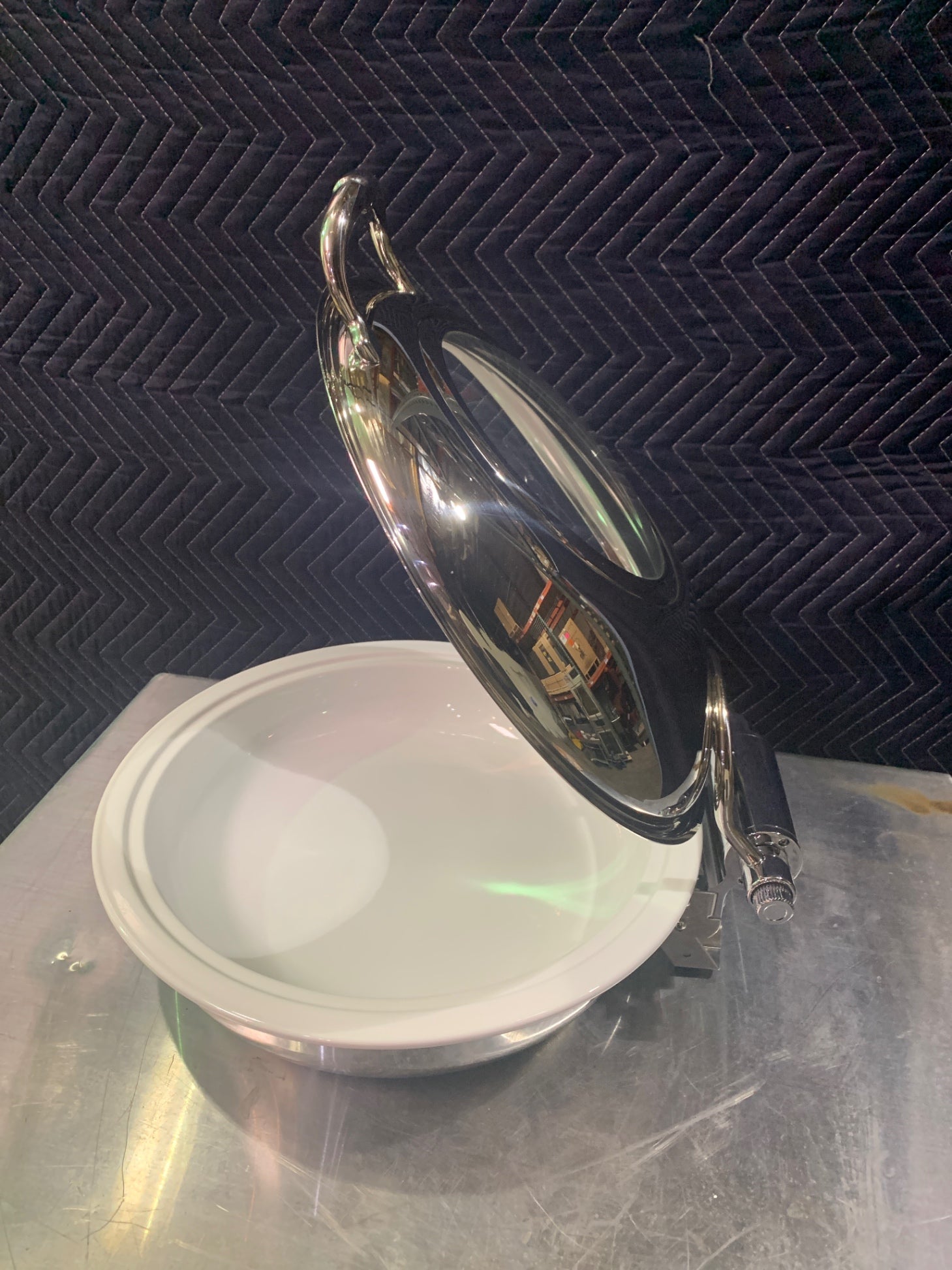 Shizell CSHR 1700 IH GP Stainless Steel Chaffing Dish W Ceramic Serving Bowl