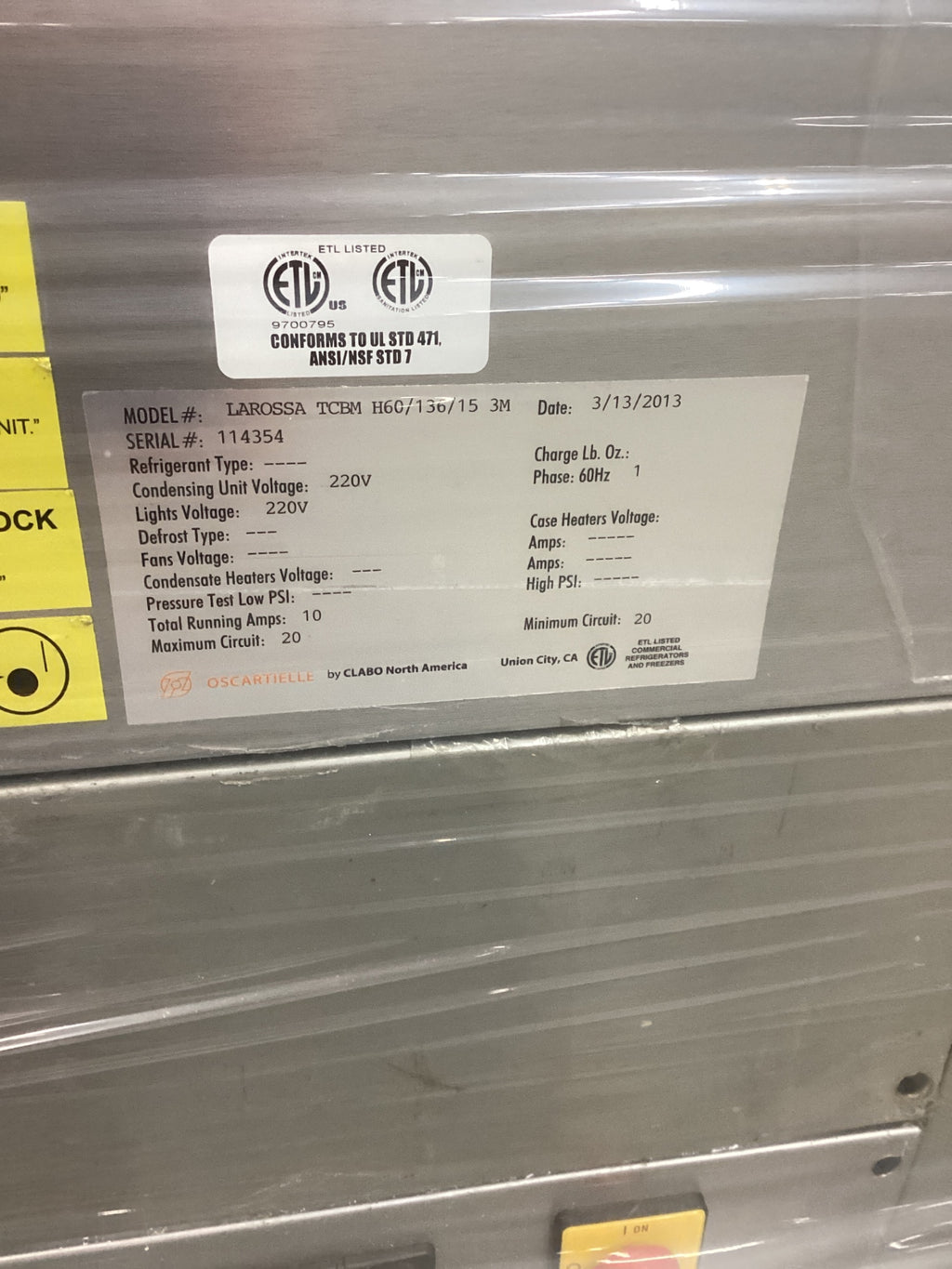 New Clabo LAROSSA TCBM H60/136/15 3M Stainless Steel Food Warmer