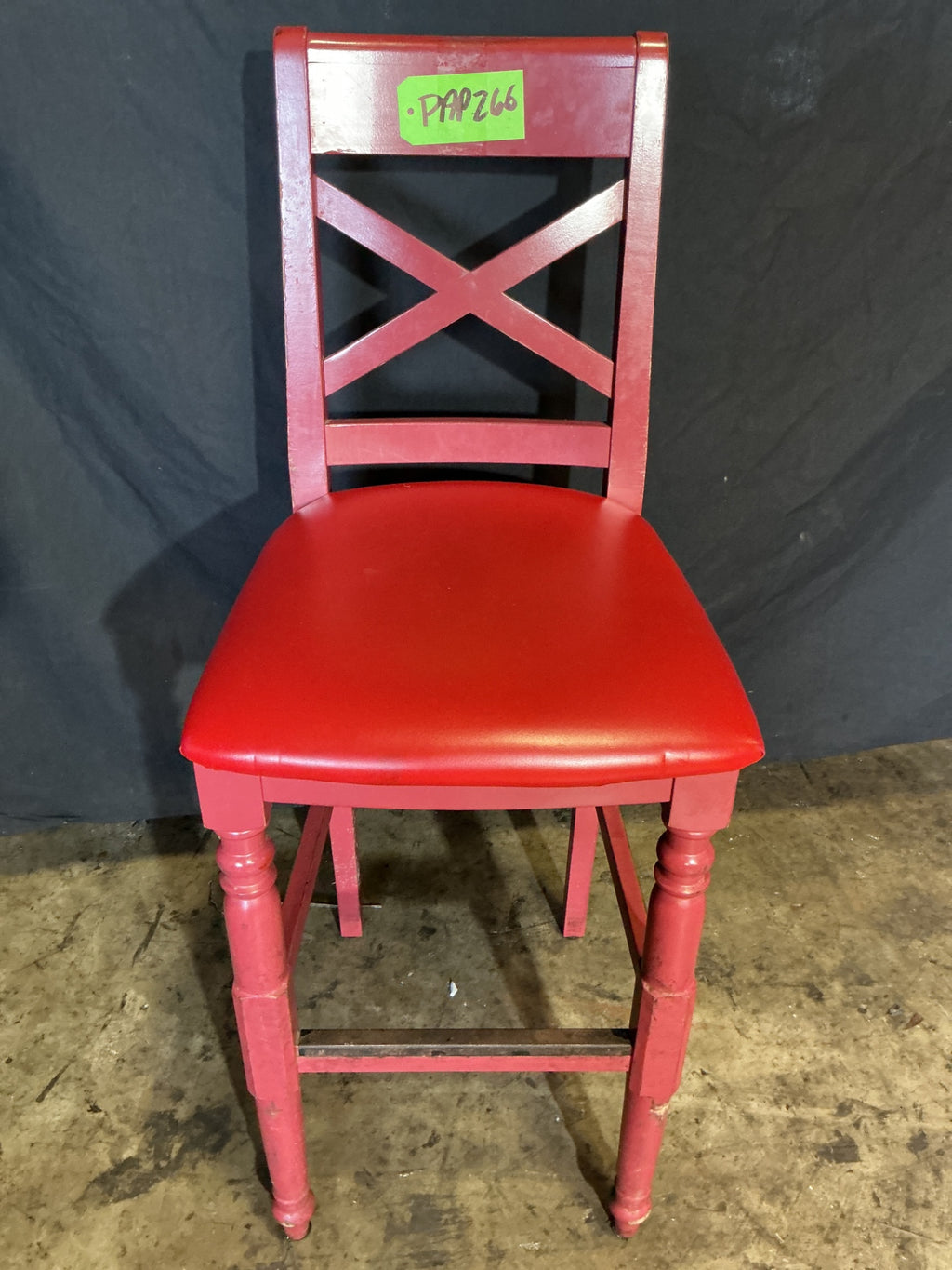 Caribbean Red Wood Colored Bar Stool