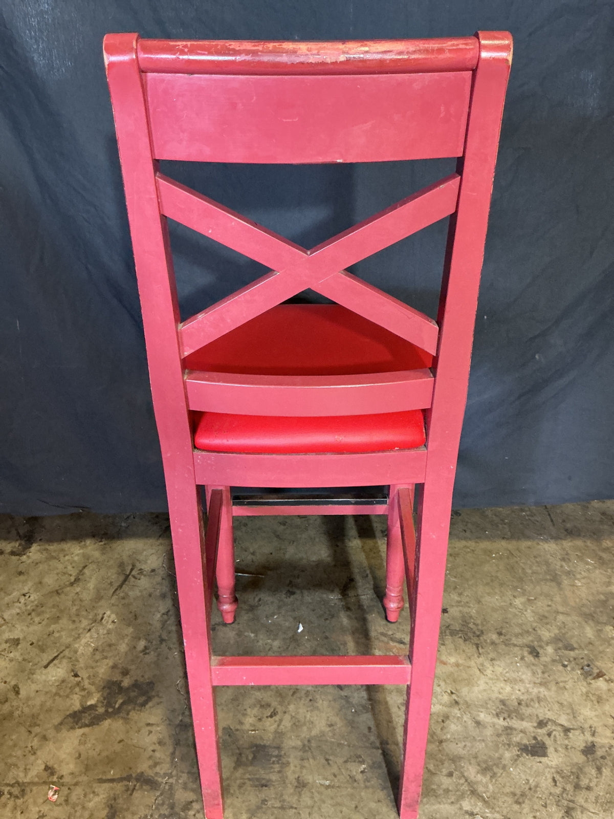 Caribbean Red Wood Colored Bar Stool