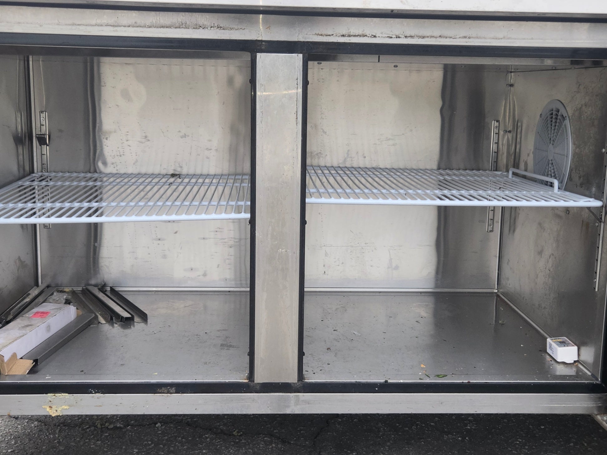 Migali Two Door Pizza Prep Table With A Stainless Steel Finish