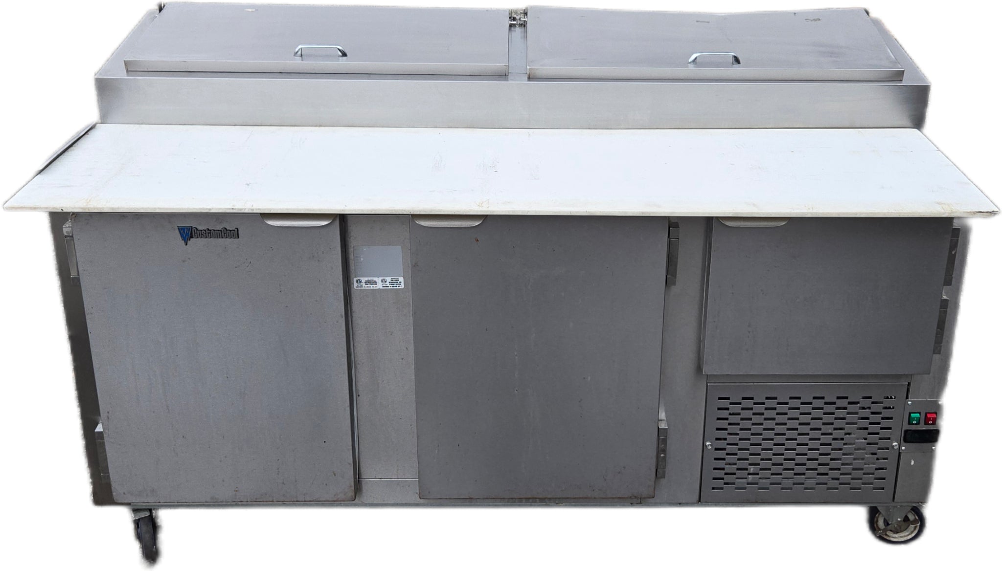 CustomCool Two-door Stainless Steel Refrigerated Pizza Prep Table