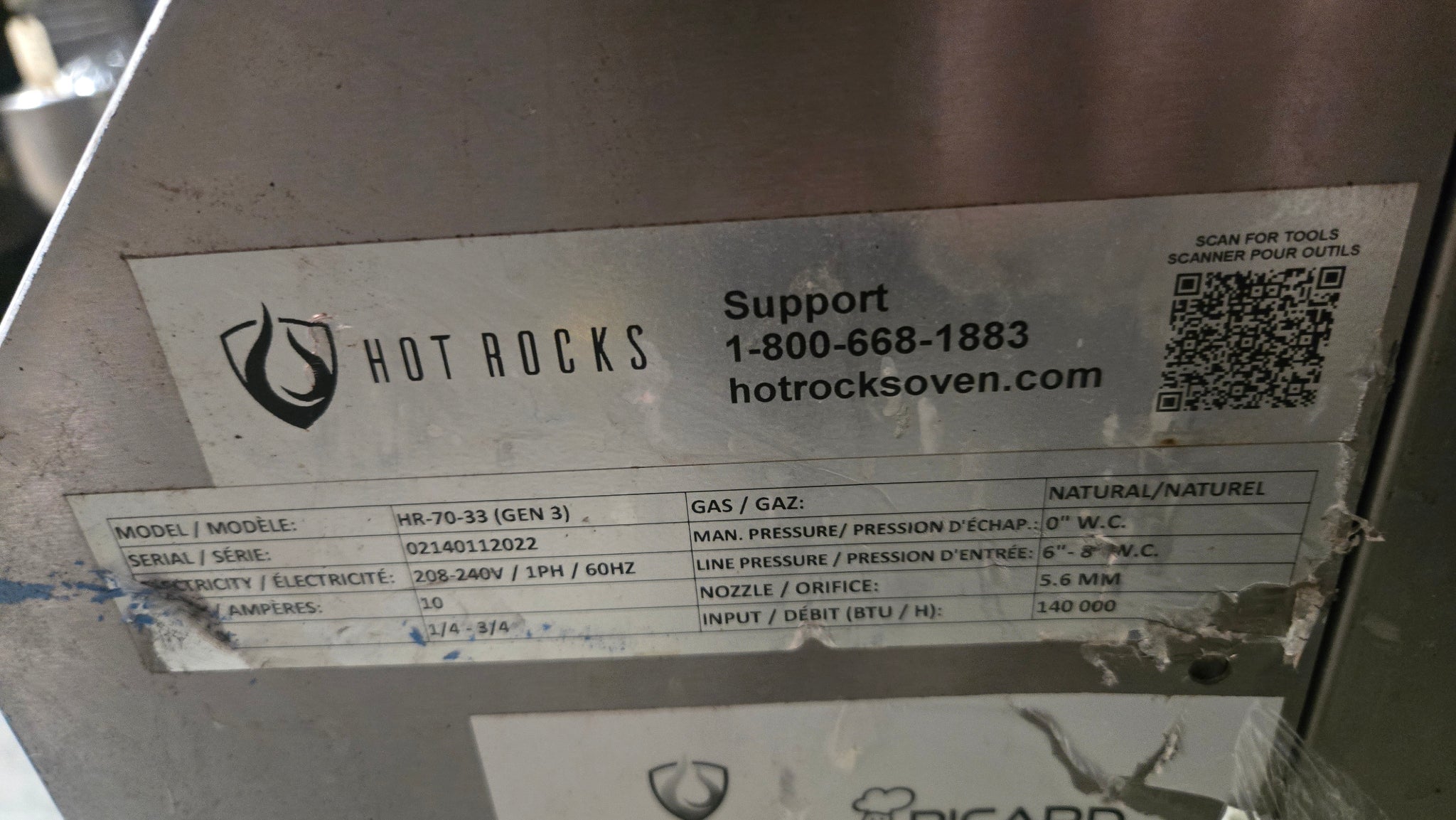 Picard Hot Rocks HR-70-33 Third-generation Stone Conveyor Pizza Oven