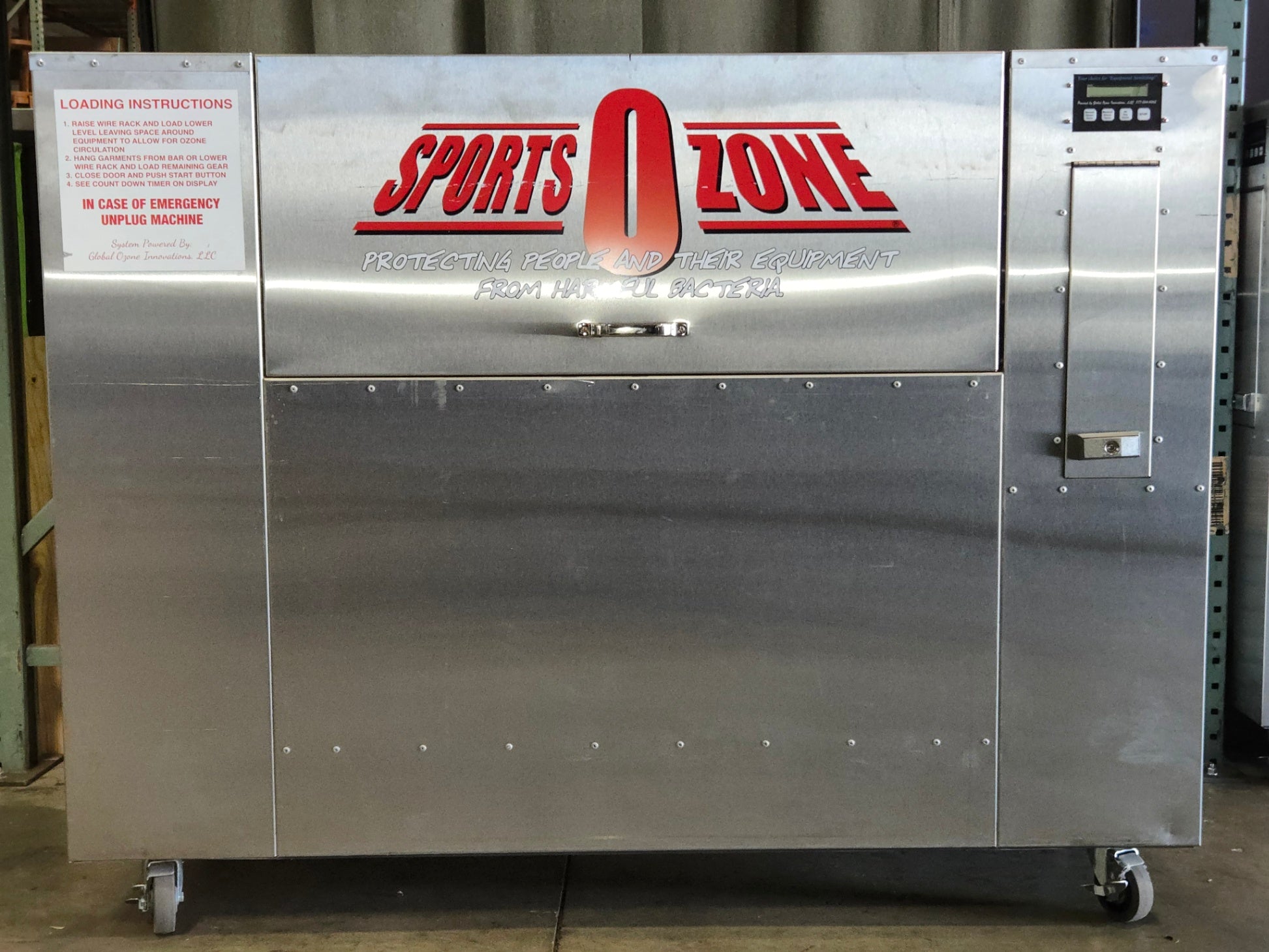 Sports-O-Zone Equipment Sanitizing And Deodorizing Machine