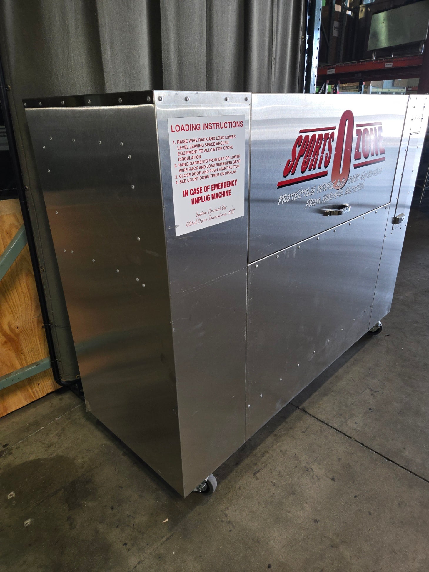 Sports-O-Zone Equipment Sanitizing And Deodorizing Machine