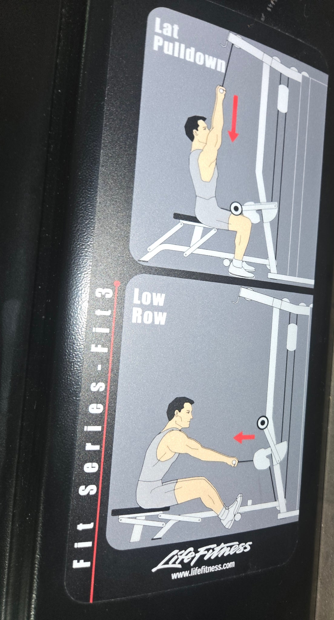 Life Fitness Fit Series Fit 3 Trainer Machine With Leg Extension, Leg Curl, Leg Pull Down, Lat Pull Down, And Low Row With Side Panels