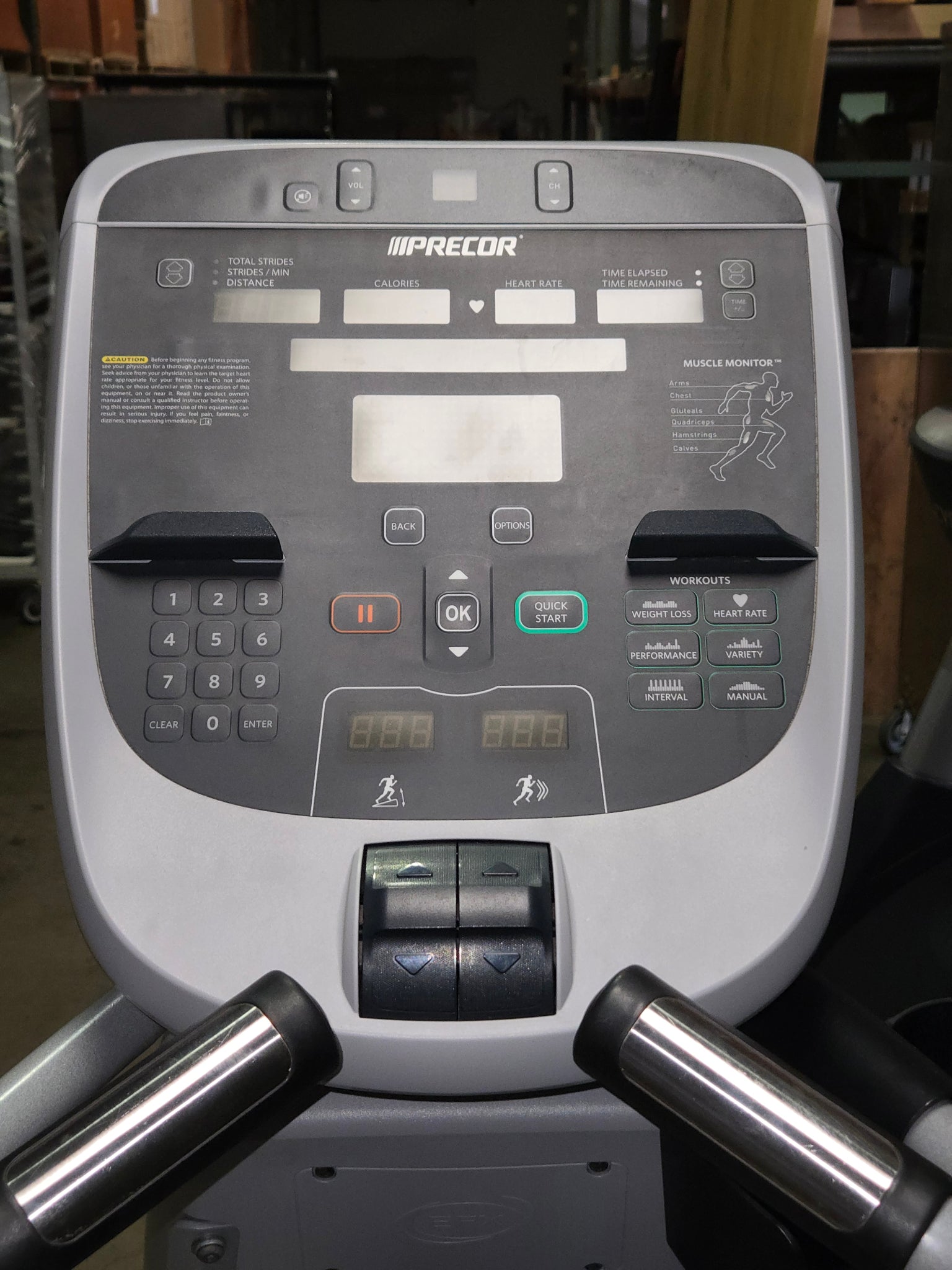 Precor EFX 835 Elliptical Crosstrainer With P30 Console And Adjustable CrossRamp Technology