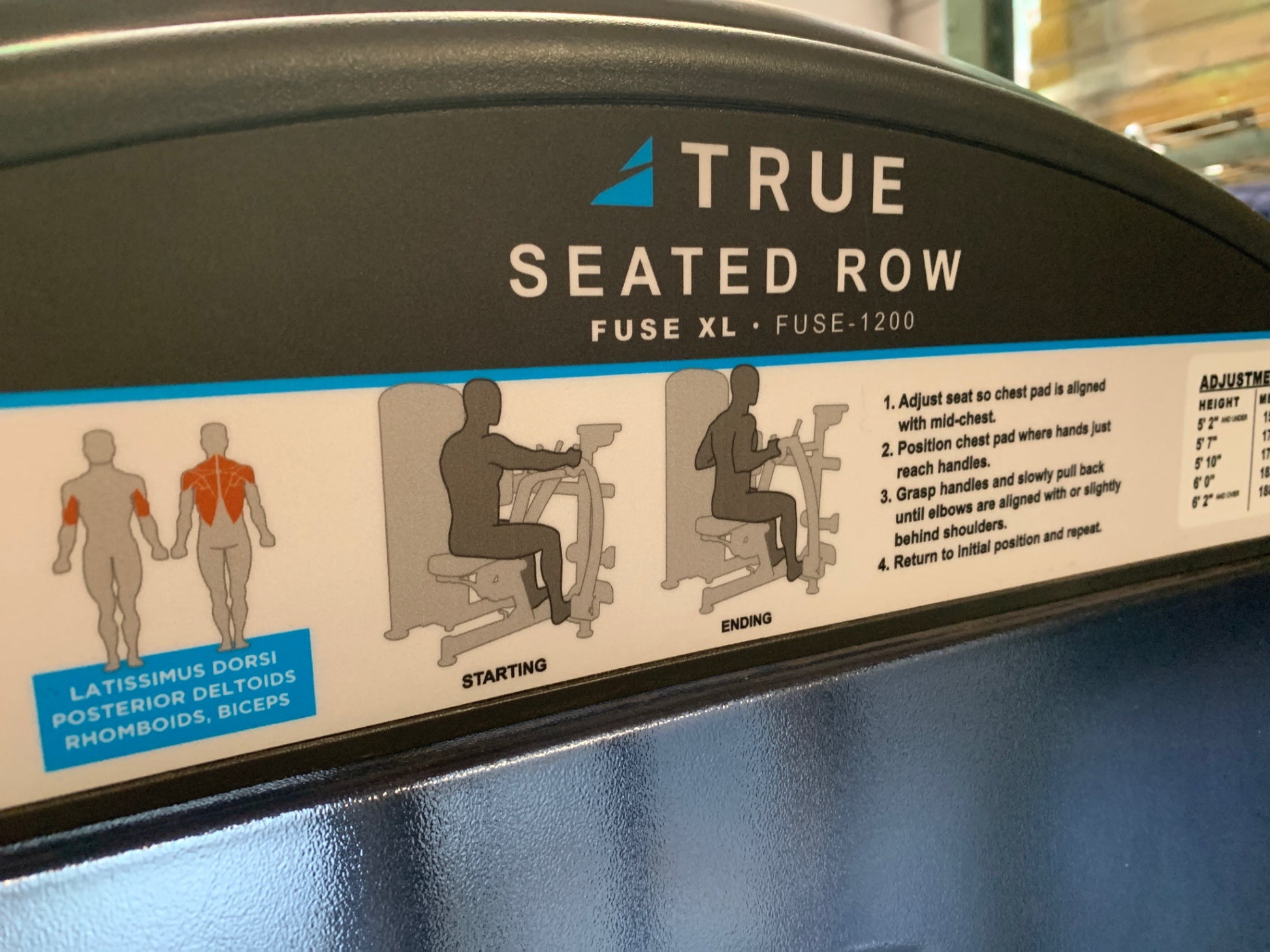 True Fuse 1200 Seated Row Machine