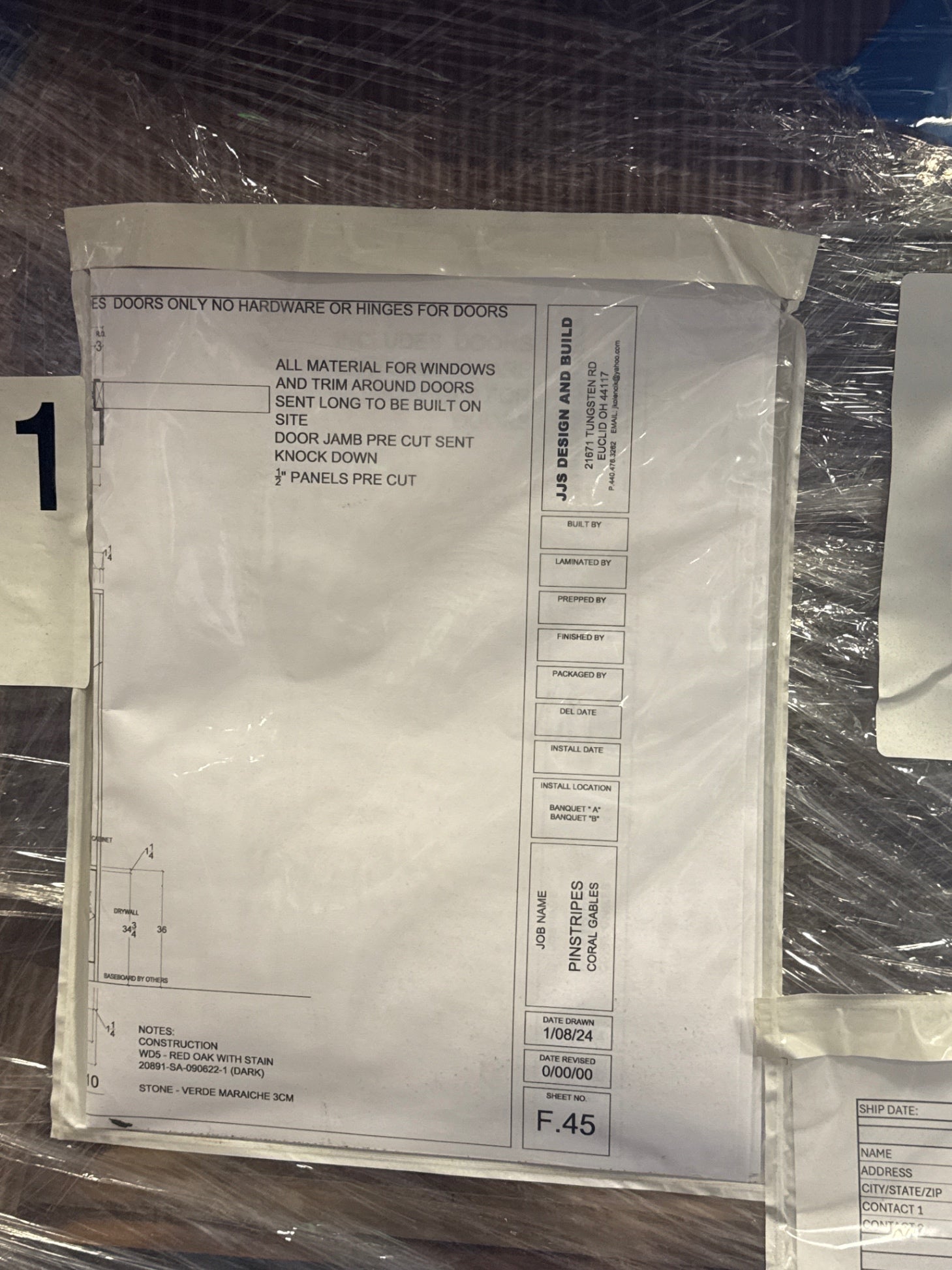 F.45 Banquest Opening Doors, Trim And Cabinetry