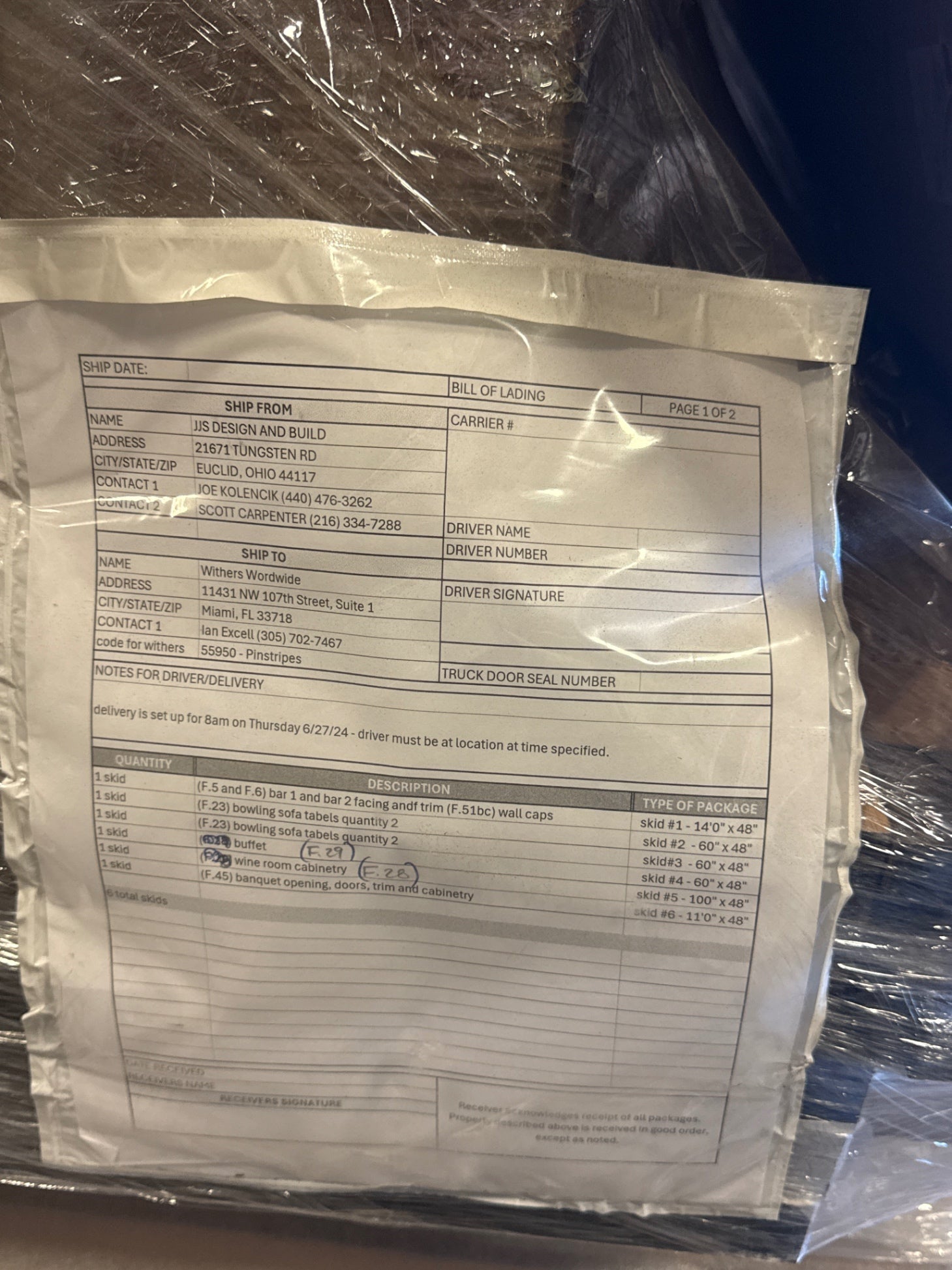 F.45 Banquest Opening Doors, Trim And Cabinetry