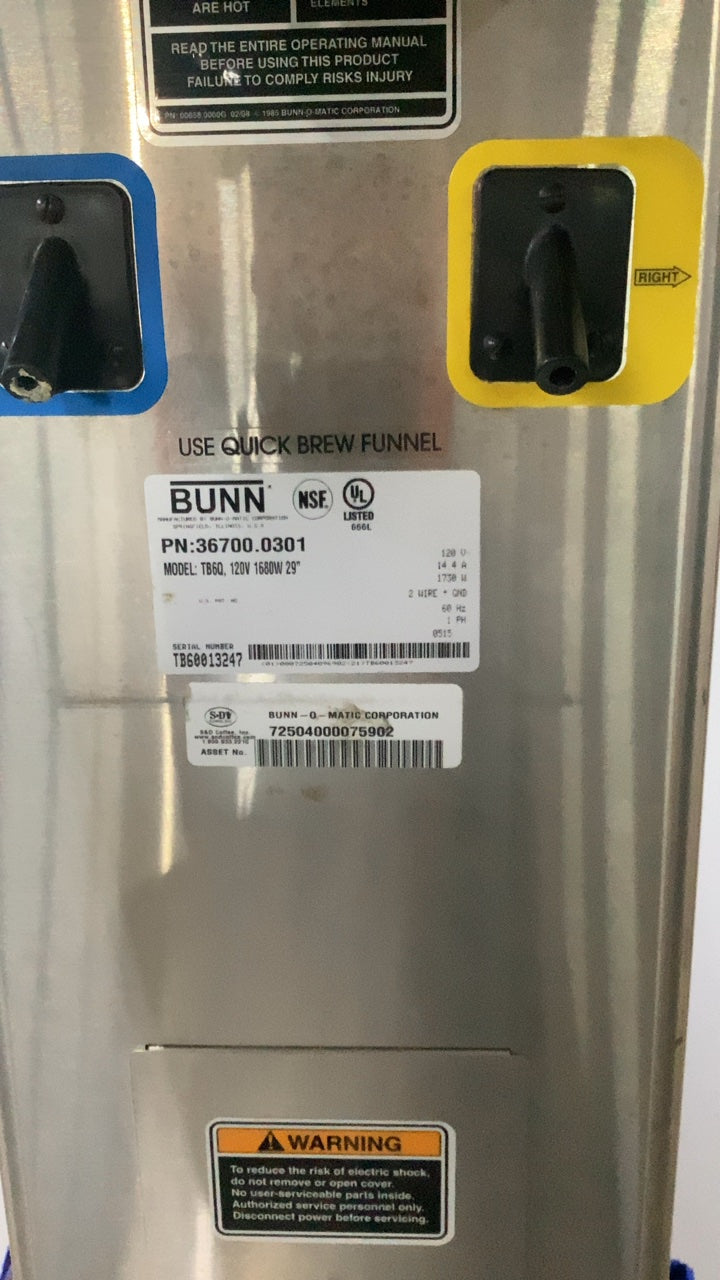 BUNN TB6Q Commercial Tea Brewer 120V 1680W