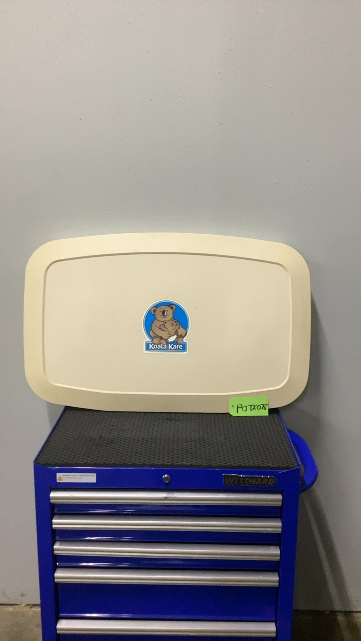 Koala Kare Products KB200-00 Baby Changing Station, Horizontal Wall-Mounted Cream Color Fold-Down With Safety Strap Made In U.S.A.