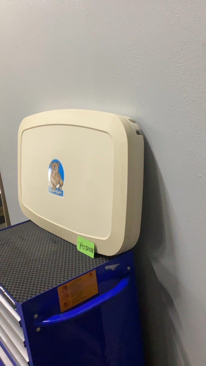 Koala Kare Products KB200-00 Baby Changing Station, Horizontal Wall-Mounted Cream Color Fold-Down With Safety Strap Made In U.S.A.