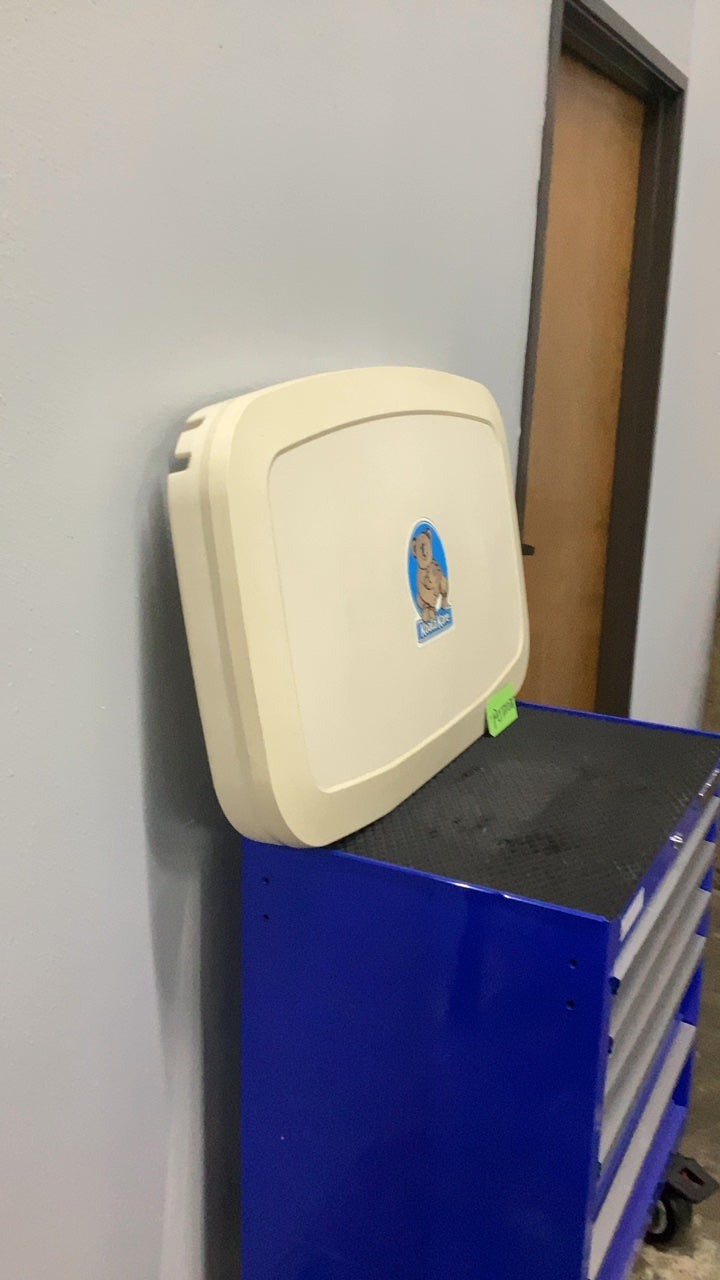 Koala Kare Products KB200-00 Baby Changing Station, Horizontal Wall-Mounted Cream Color Fold-Down With Safety Strap Made In U.S.A.