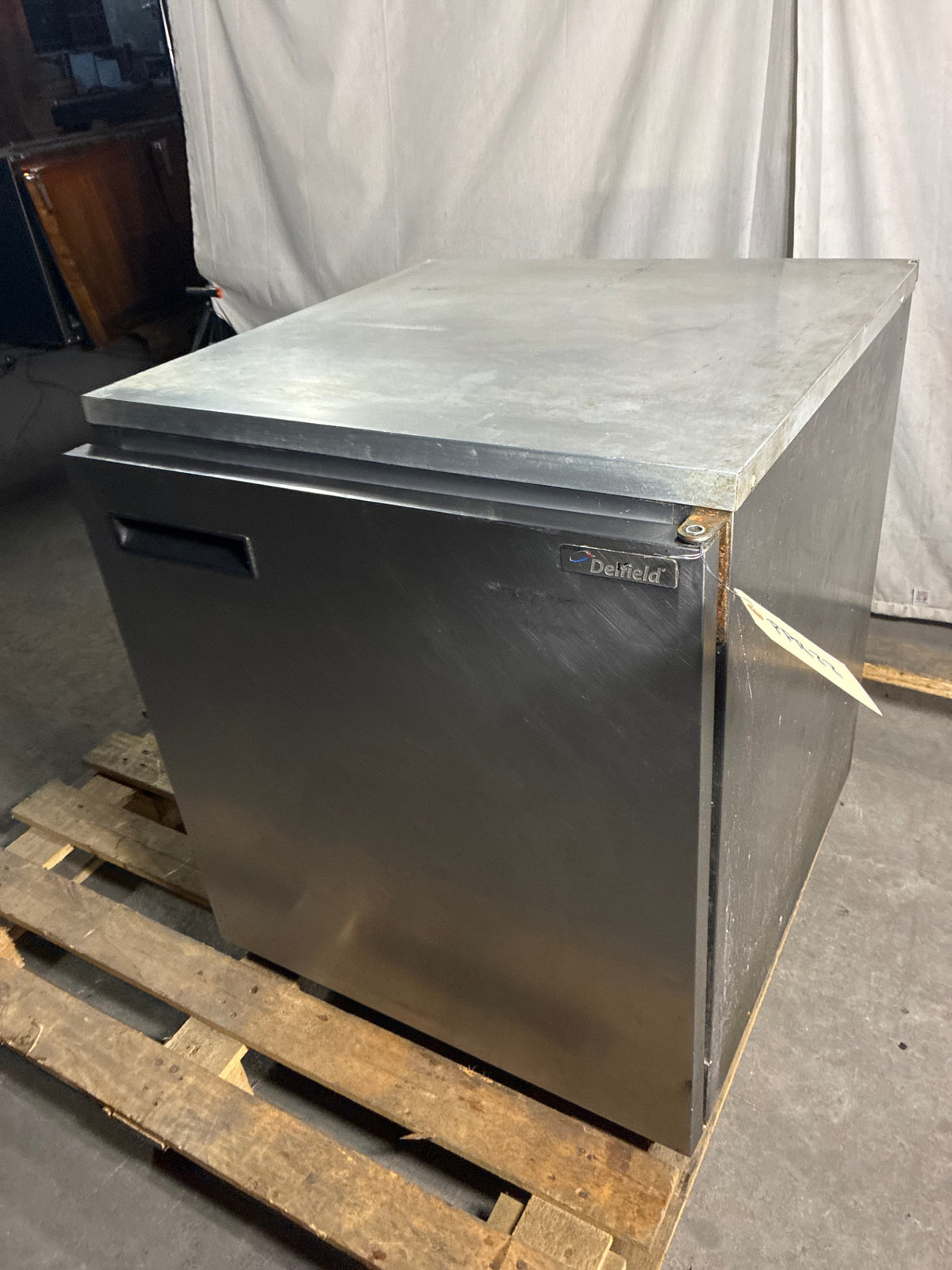 Delfield Refrigerator, UnderCounter, Single Solid Swing Door, Stainless
