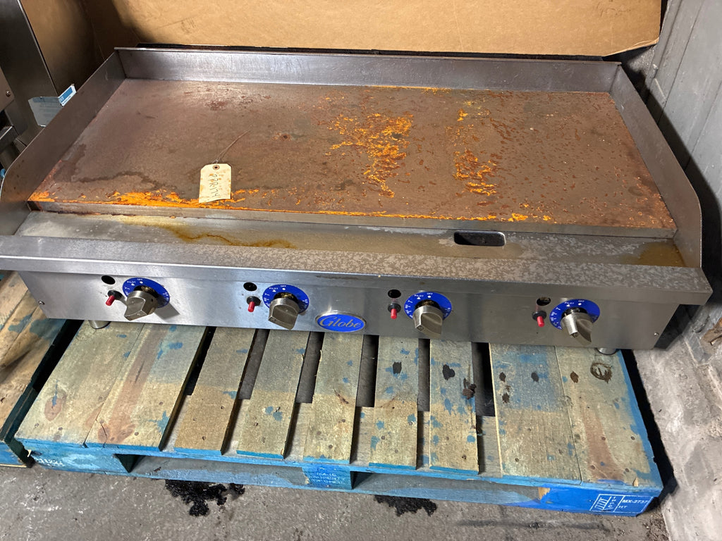 Globe Griddle, Flat Top, 5 Burner, Countertop, Stainless