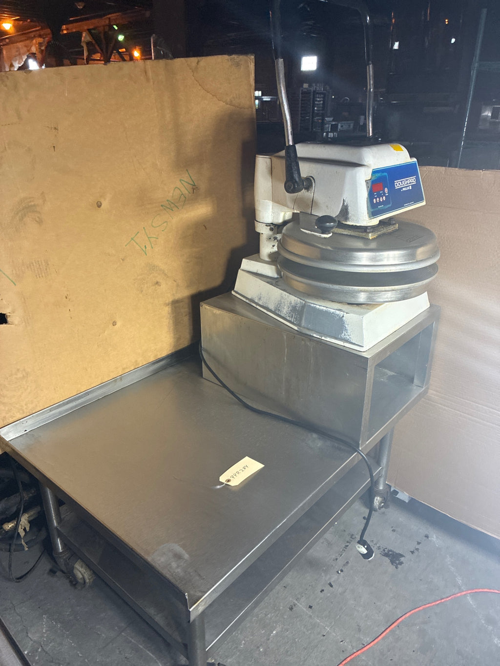 Proluxe DP2000 Dough Press On Stainless Equipment Table W/ Undershelf, Mobile