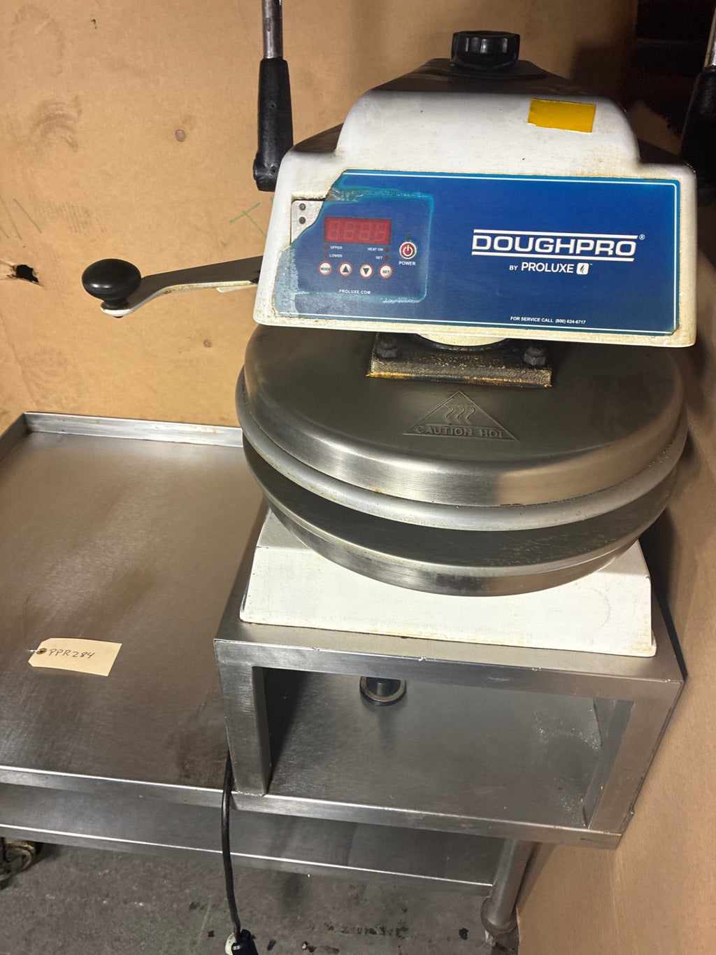 Proluxe DP2000 Dough Press On Stainless Equipment Table W/ Undershelf, Mobile