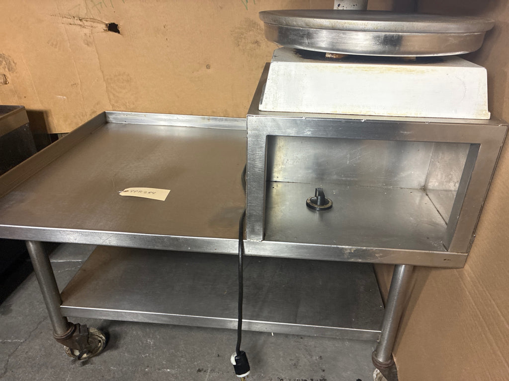 Proluxe DP2000 Dough Press On Stainless Equipment Table W/ Undershelf, Mobile