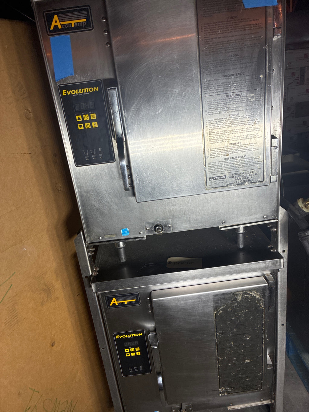 AccuTemp E62083D10000200 Convection Steamer, 1/2 Pan Size, Double Stack, Mobile