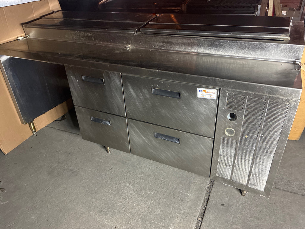 Delfield 18RC60V Pizza Prep Table, Refrigerated, 4 Drawers, Stainless