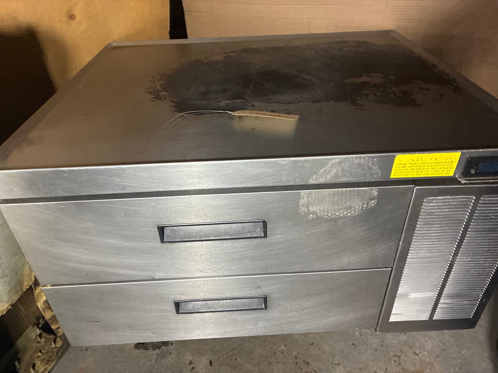 Delfield Chef’s Base, Refrigerated, Two Drawers, Stainless, Mobile