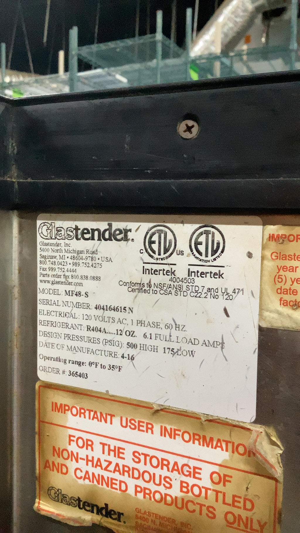Glastender MF48-S 2 Compartments Bottle Cooler
