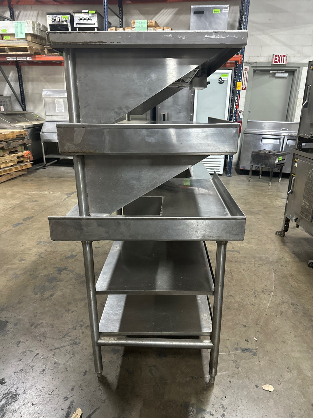 Stainless Steel Prep Table W/ Hatco Hot Well And Strip Heaters