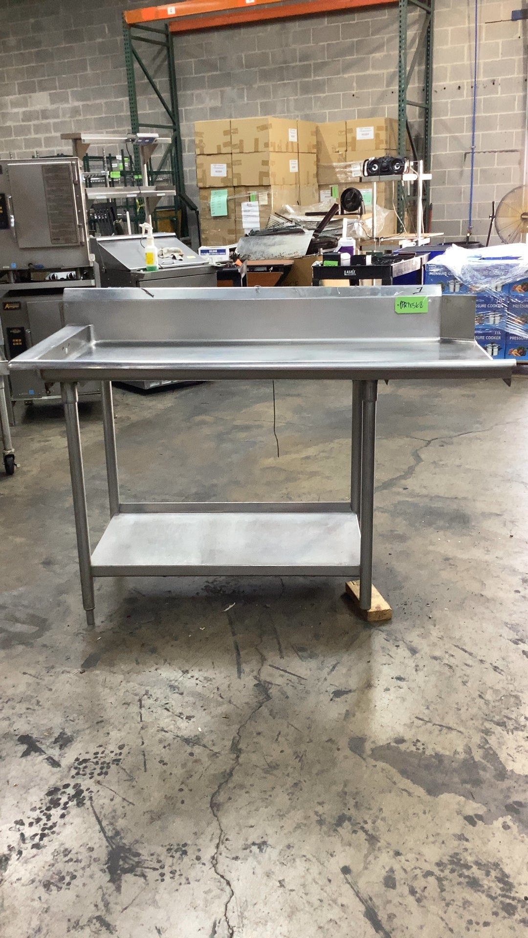Stainless Steel Basin Work Table W/ Backsplash