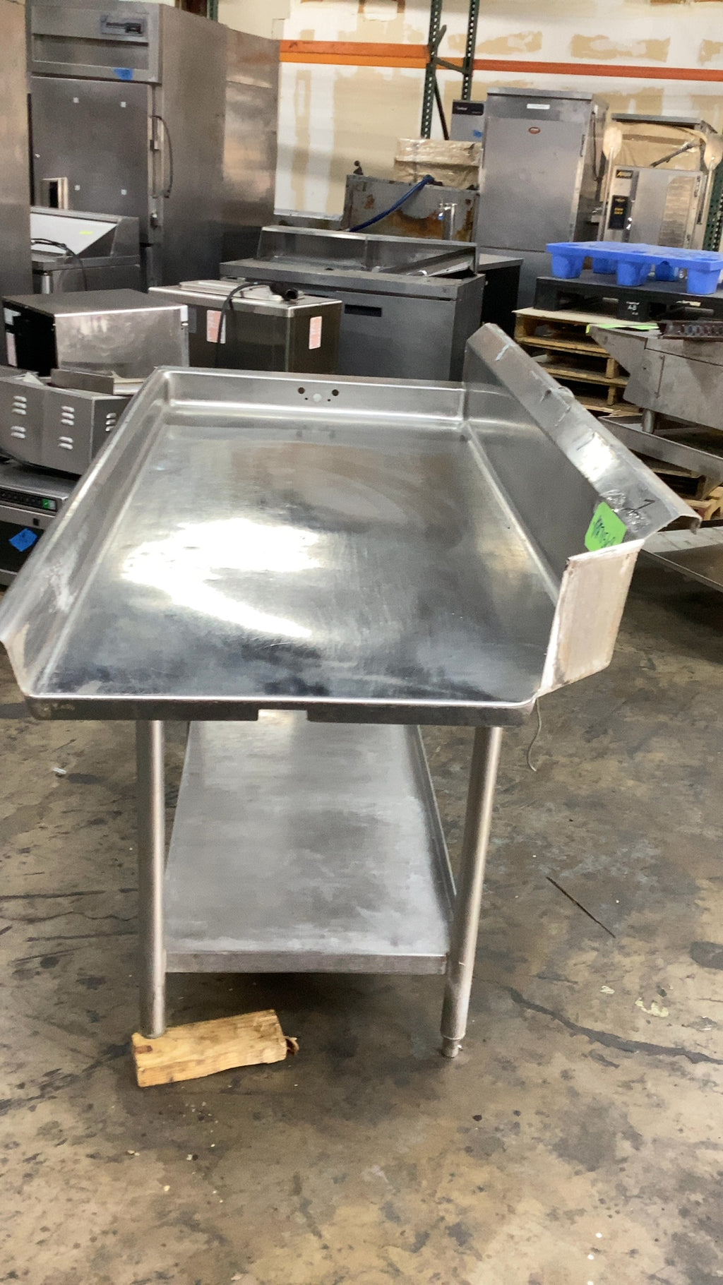 Stainless Steel Basin Work Table W/ Backsplash