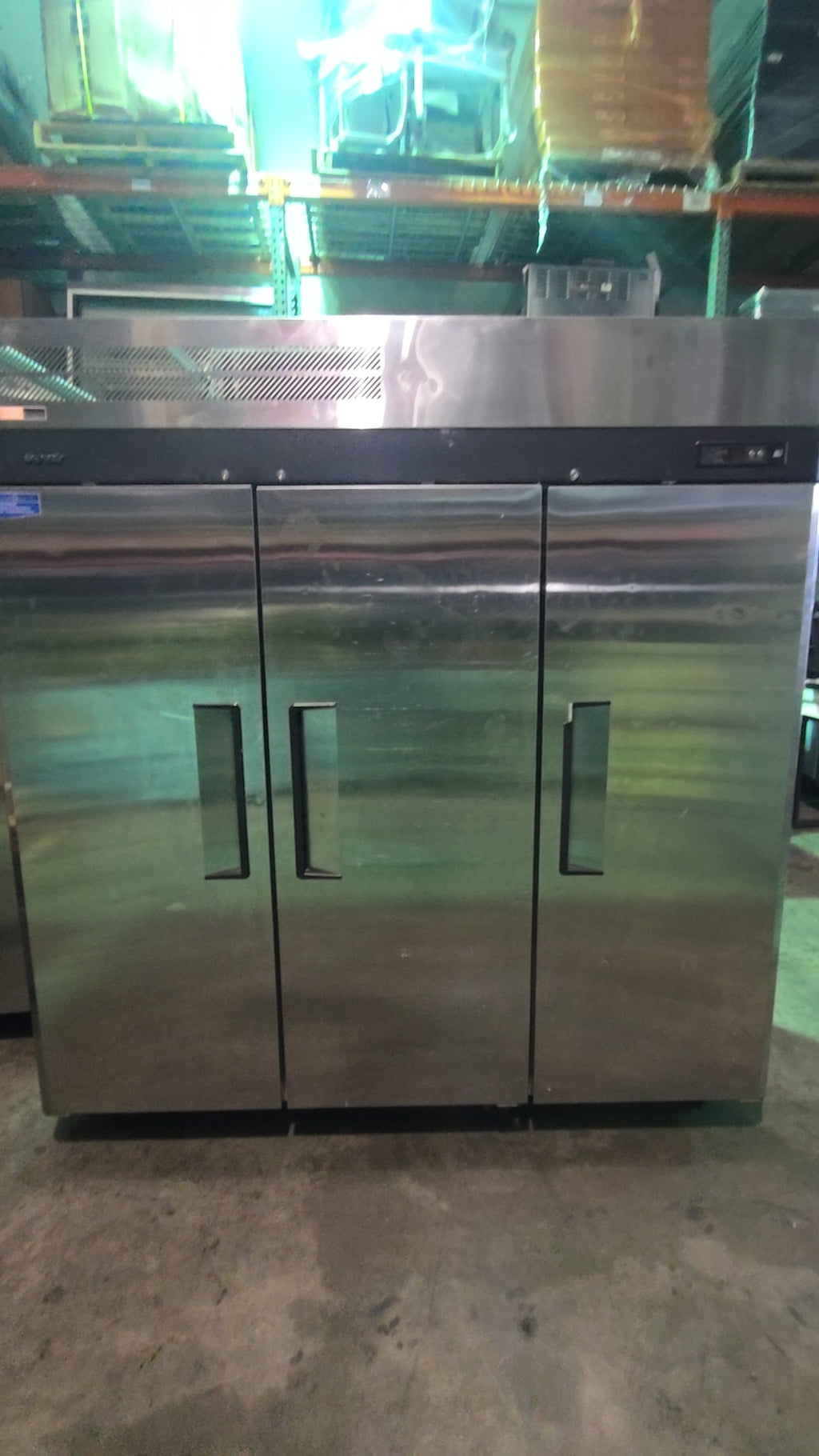 Turbo Air M3R72-3 Refrigerator, Reach-In Three-Door Stainless Steel 115V Electrical