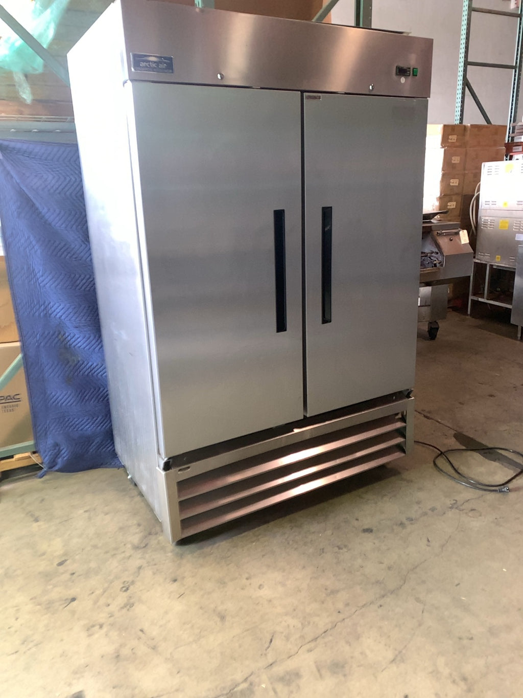 Arctic Air AR49E Commercial Refrigerator, Upright Two Door Stainless Steel Bottom Mount 115V