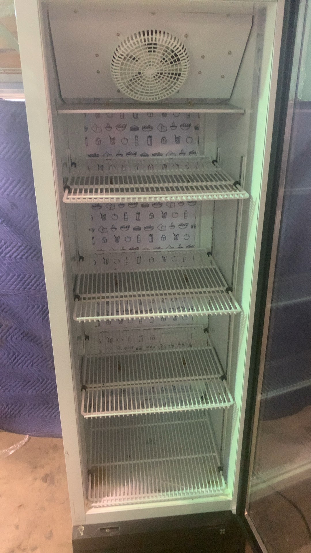 Byte SS-P380WA Upright Display Cooler, Glass Door Internal Shelves Cold-Pressed Juice Branded