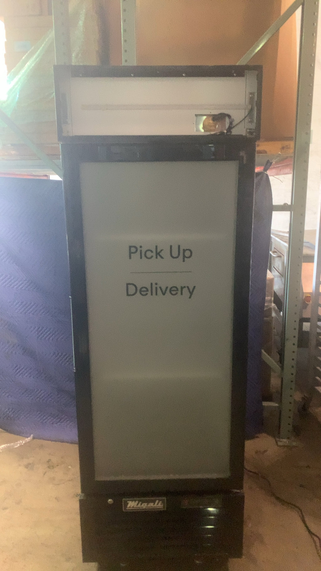 Migali C-23RM-HC Refrigerator, Bottom Mount Glass Door Upright 115V 2 Wire Shelves
