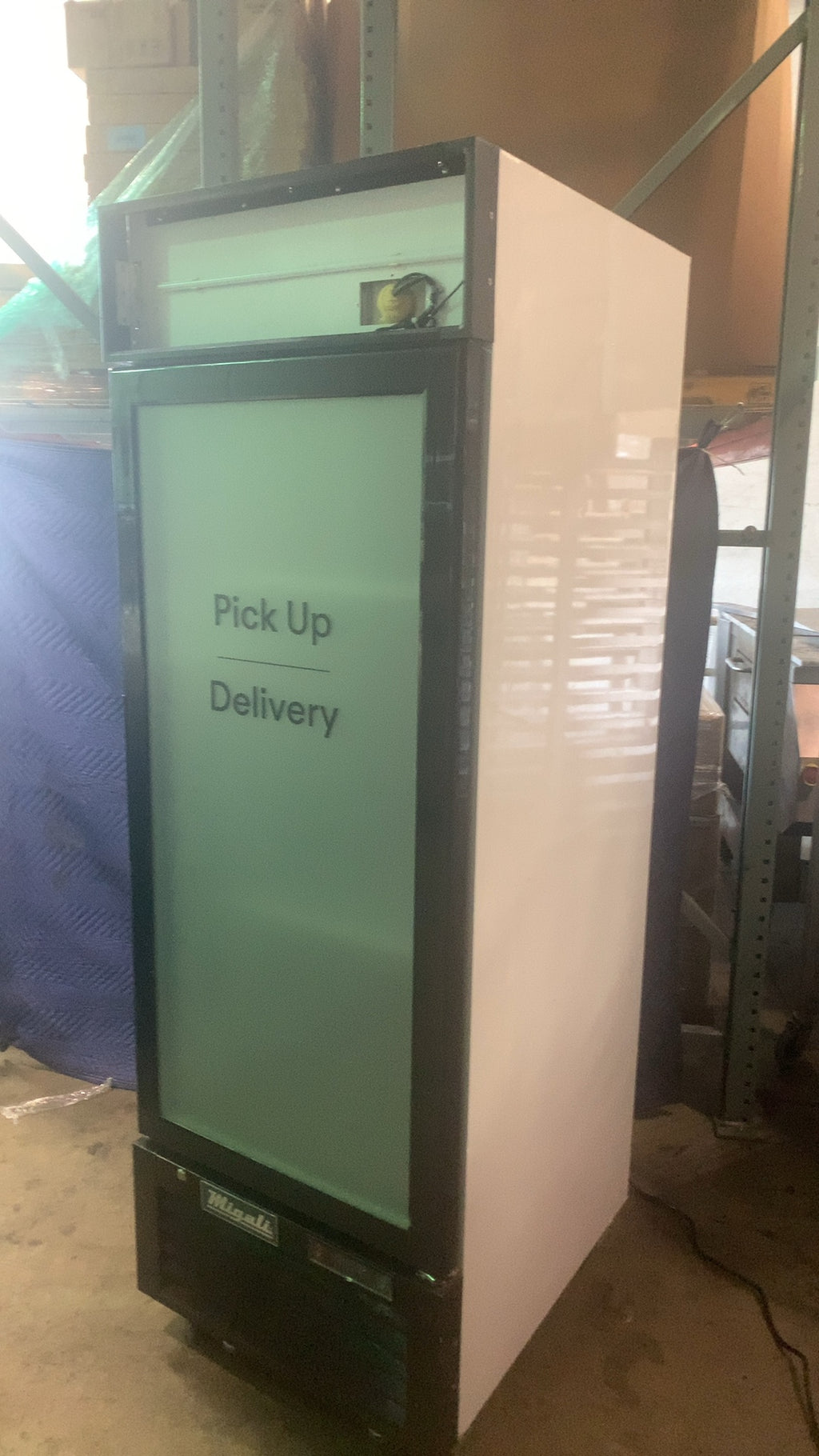 Migali C-23RM-HC Refrigerator, Bottom Mount Glass Door Upright 115V 2 Wire Shelves