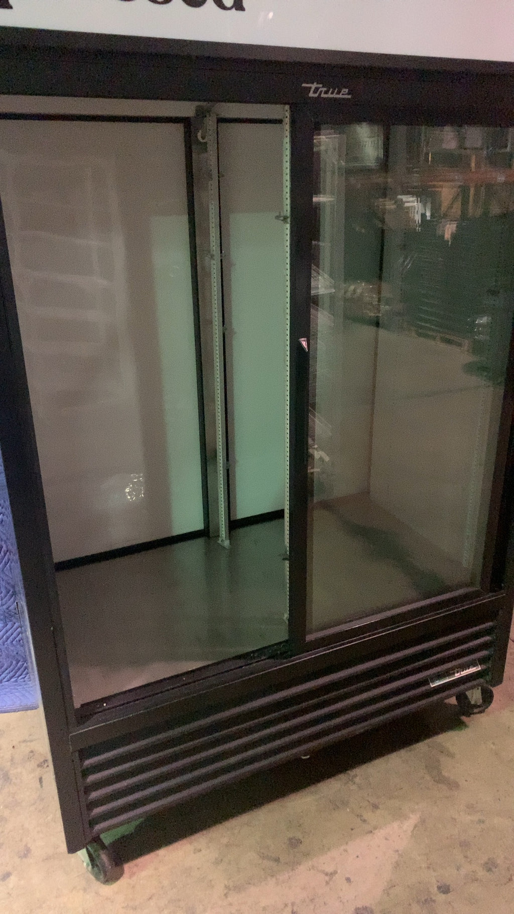 True GDM-47RL-HC-LD Display Refrigerator, Sliding Glass Door 2-Section R290 Refrigerant