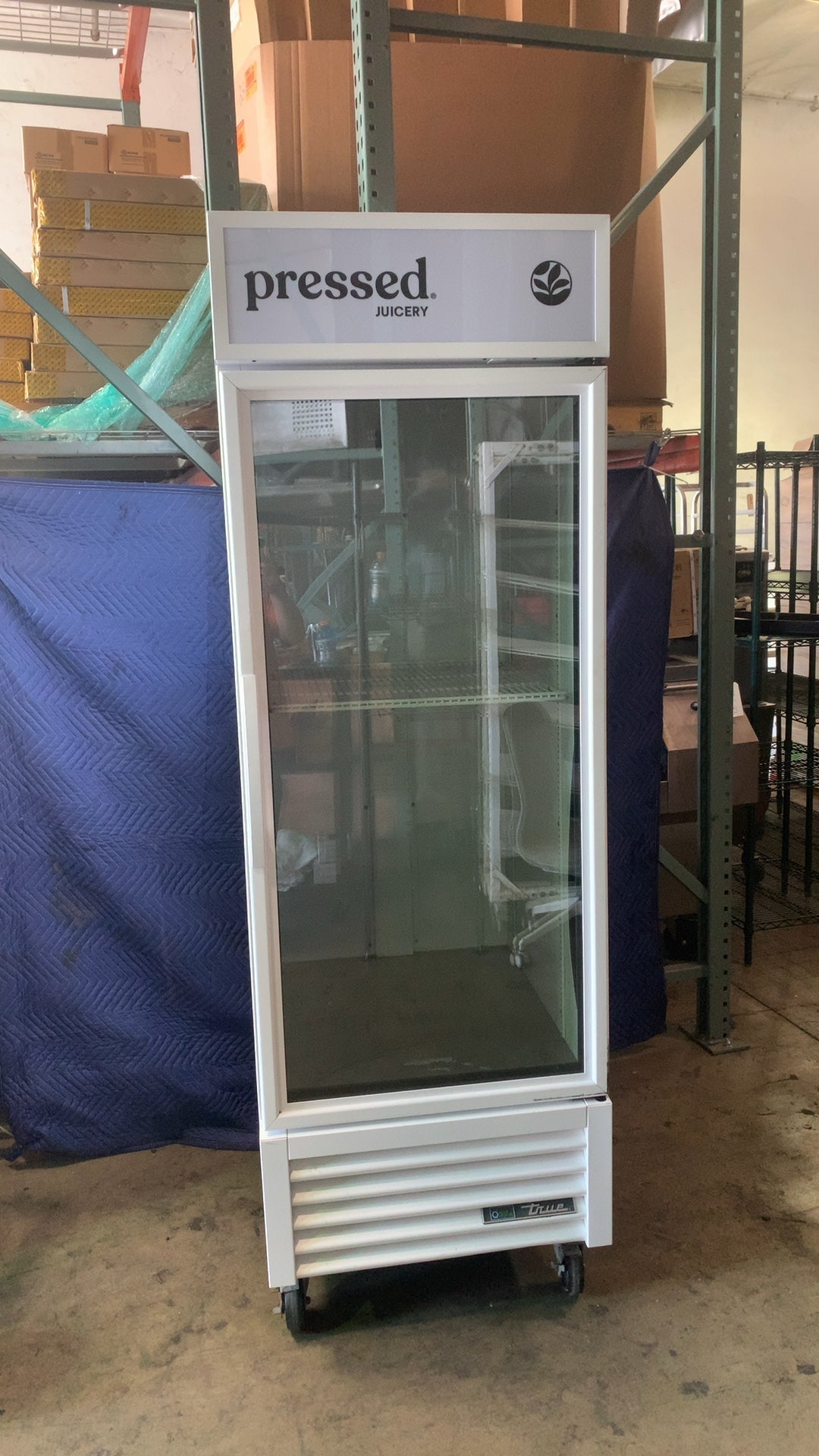 True GDM-23-HC Refrigerator, Upright Glass Door Merchandiser Single Door 115V RCU Technology "pressed. JUICERY" Branding