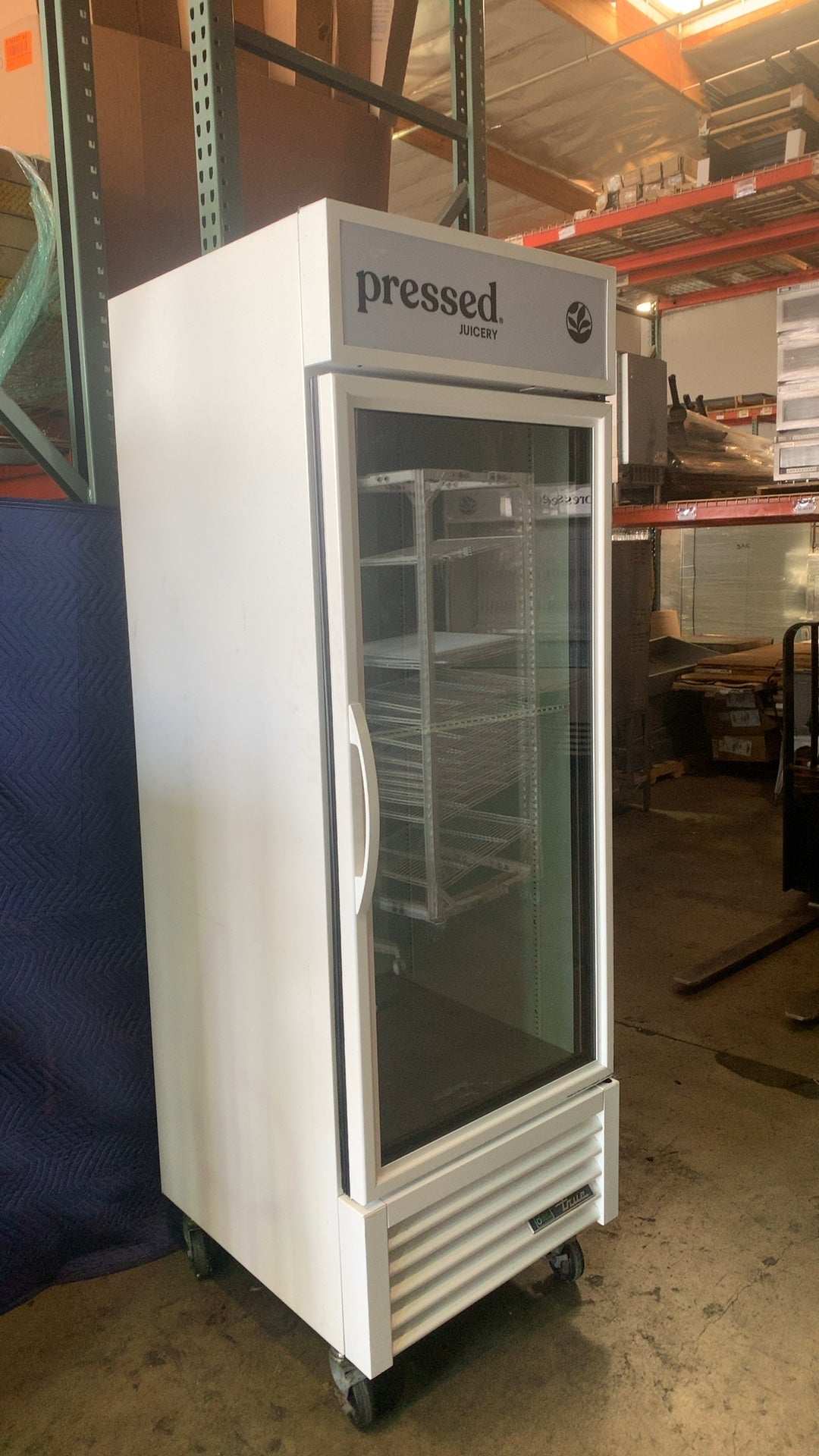 True GDM-23-HC Refrigerator, Upright Glass Door Merchandiser Single Door 115V RCU Technology "pressed. JUICERY" Branding