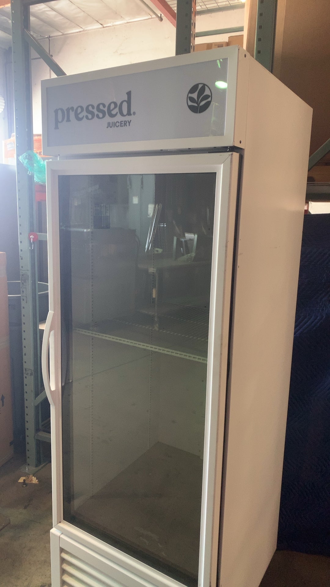 True GDM-23-HC Refrigerator, Upright Glass Door Merchandiser Single Door 115V RCU Technology "pressed. JUICERY" Branding
