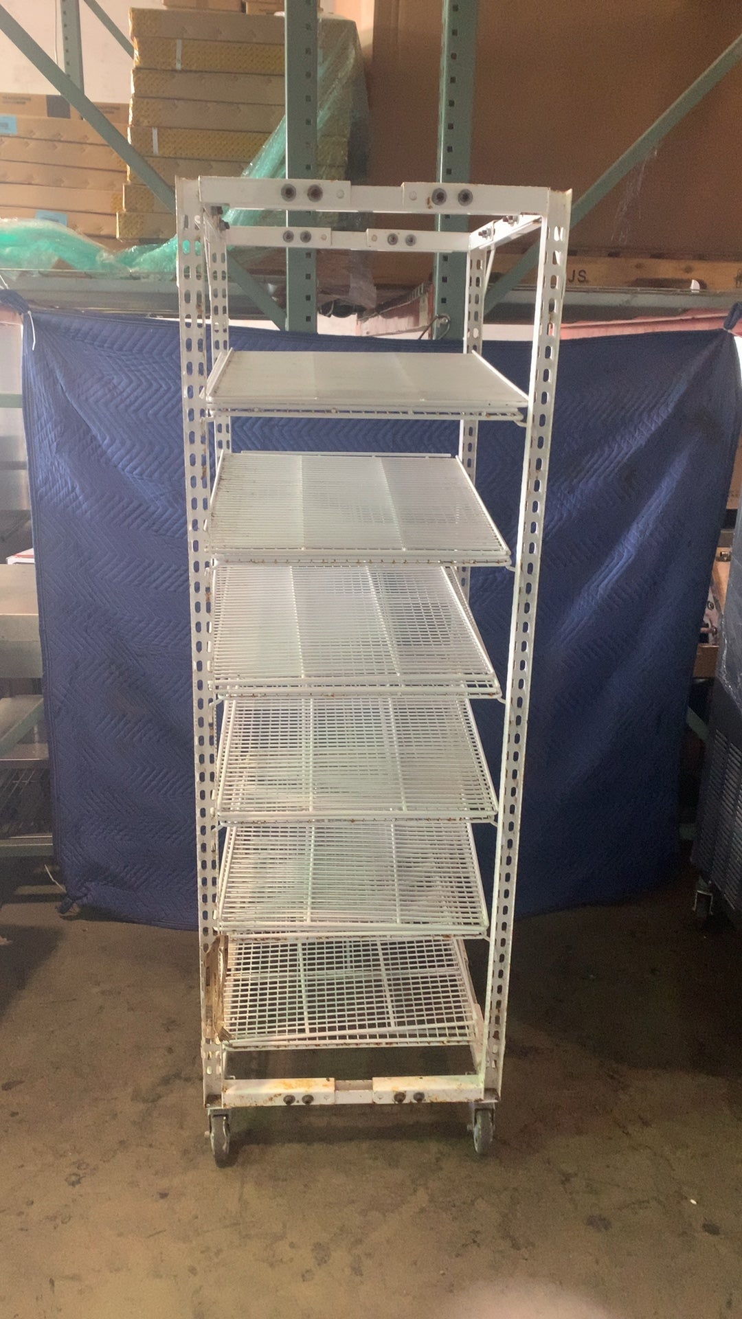 GenericMobileWireRack-6Tier Drying Rack, Mobile 6 Wire Shelves