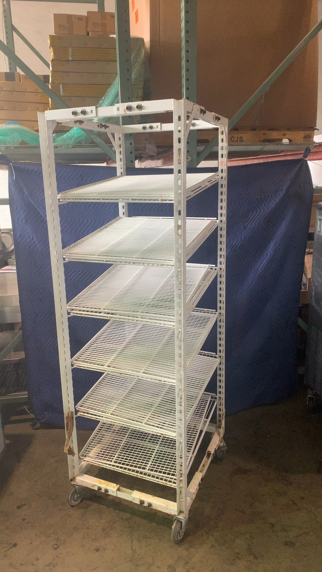 GenericMobileWireRack-6Tier Drying Rack, Mobile 6 Wire Shelves