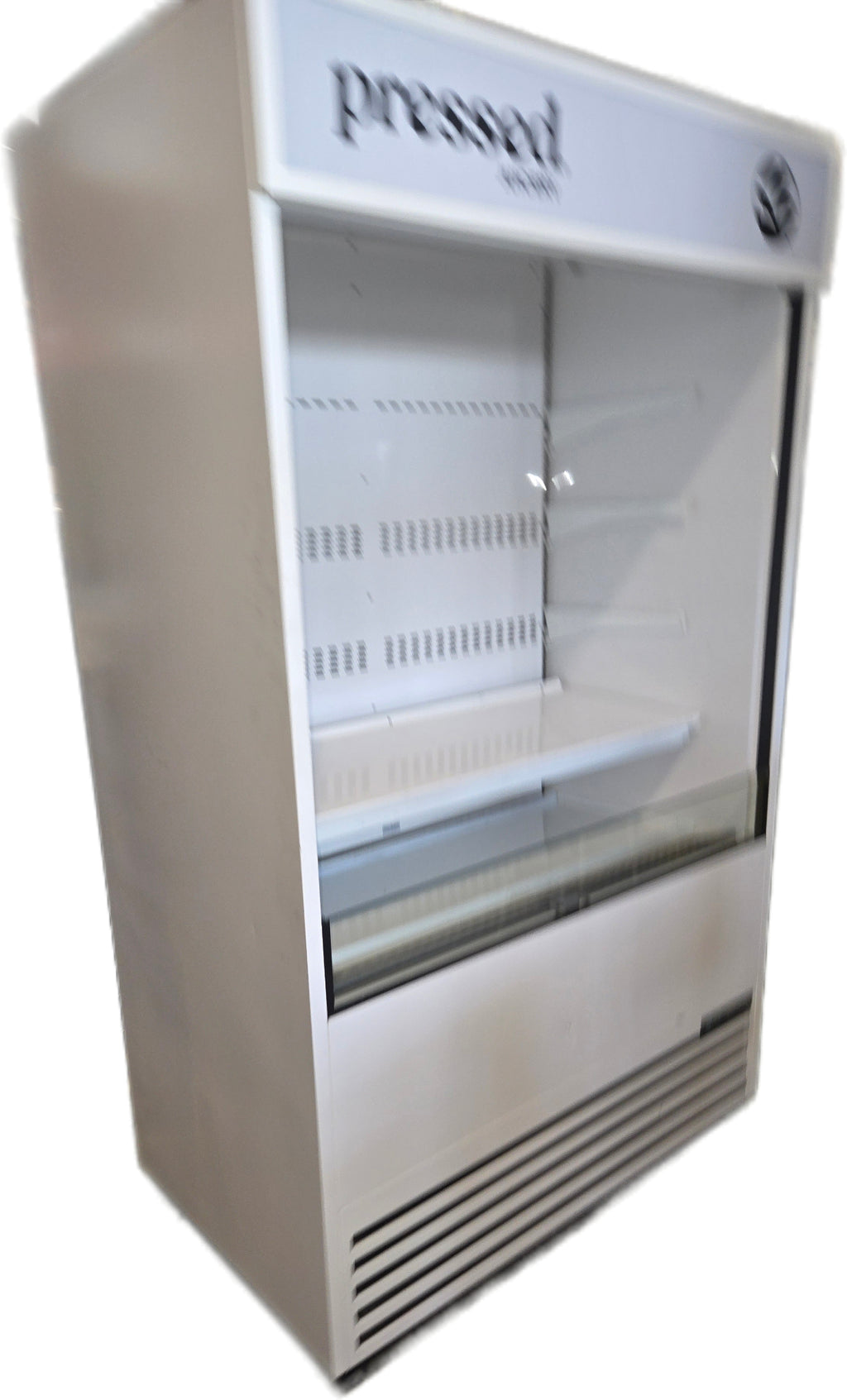 True TOAM-48-HC-TSL01 Refrigerator, Open-Air Merchandiser RCU Technology Reverse Condensing Fan Motor Open Front Display Pressed. JUICERY Branding