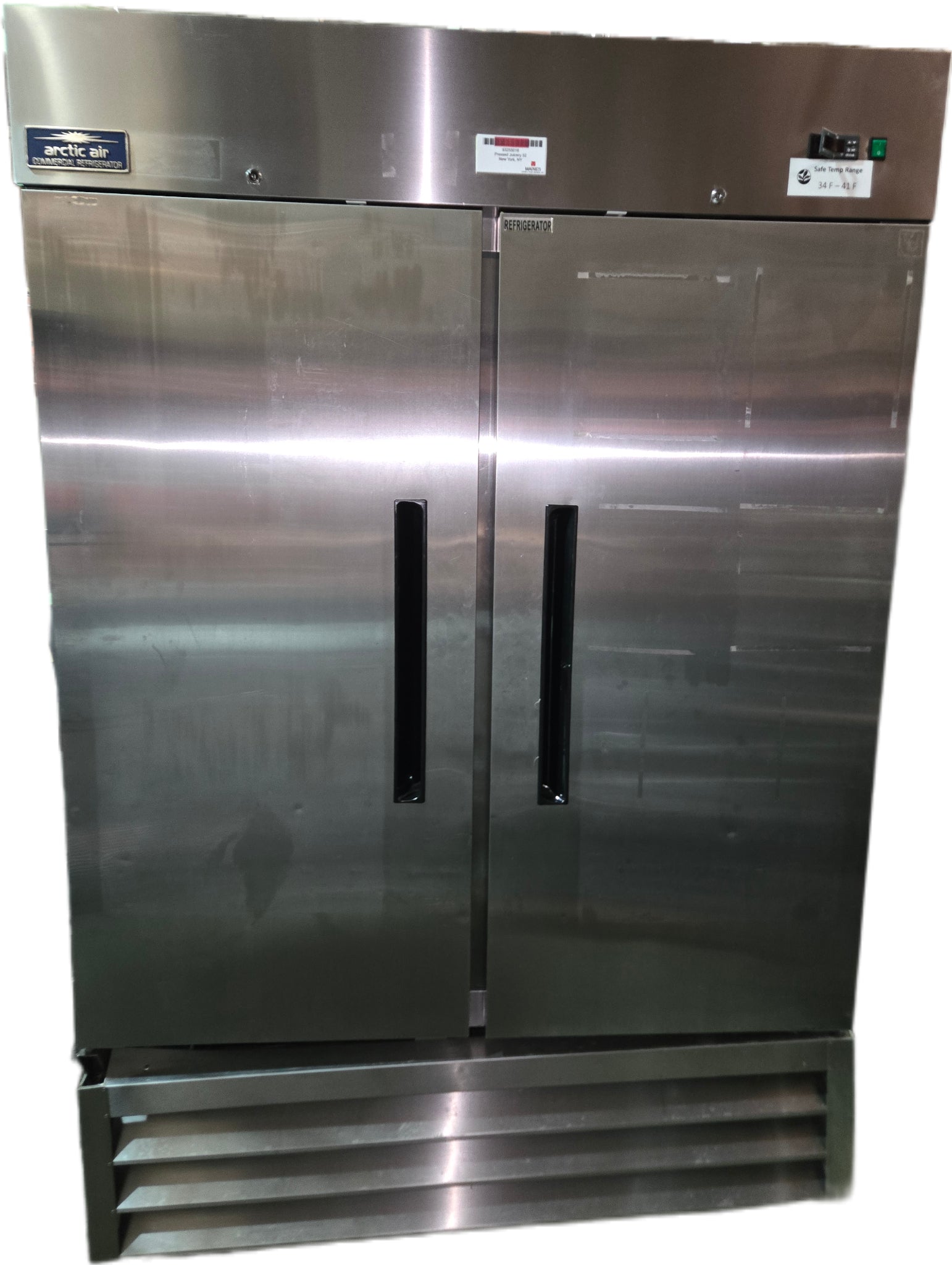 Arctic Air AR49E Commercial Refrigerator, Upright 2 Swing Doors Electric Stainless Steel
