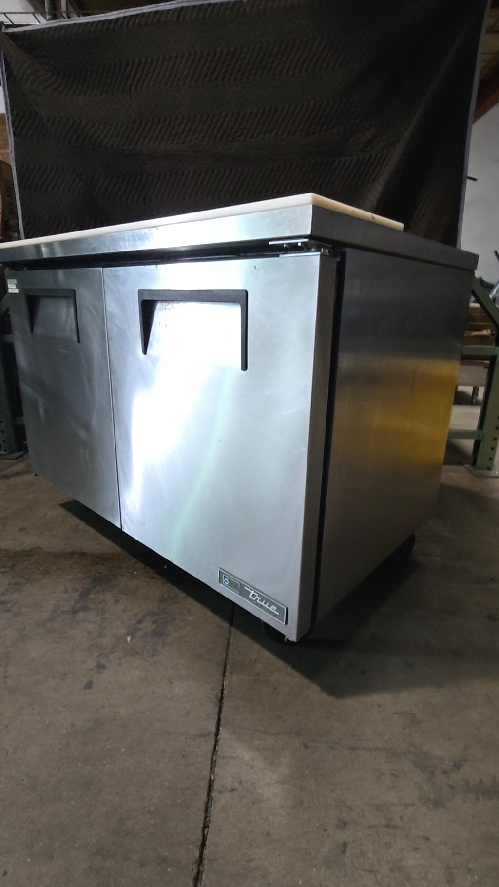 True TSSU-48-08-HC Refrigerated Prep Table, Salad Sandwich Undercounter Two-Door Cutting Board