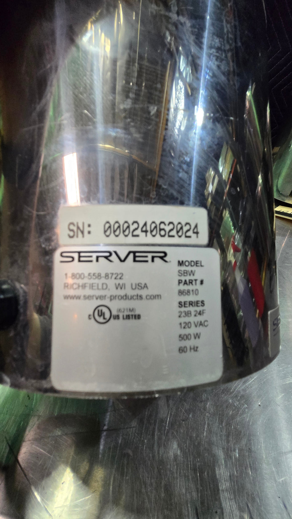 SERVER SBW Bottle Warmer, Countertop 120V 500W Electric Adjustable Temperature Control