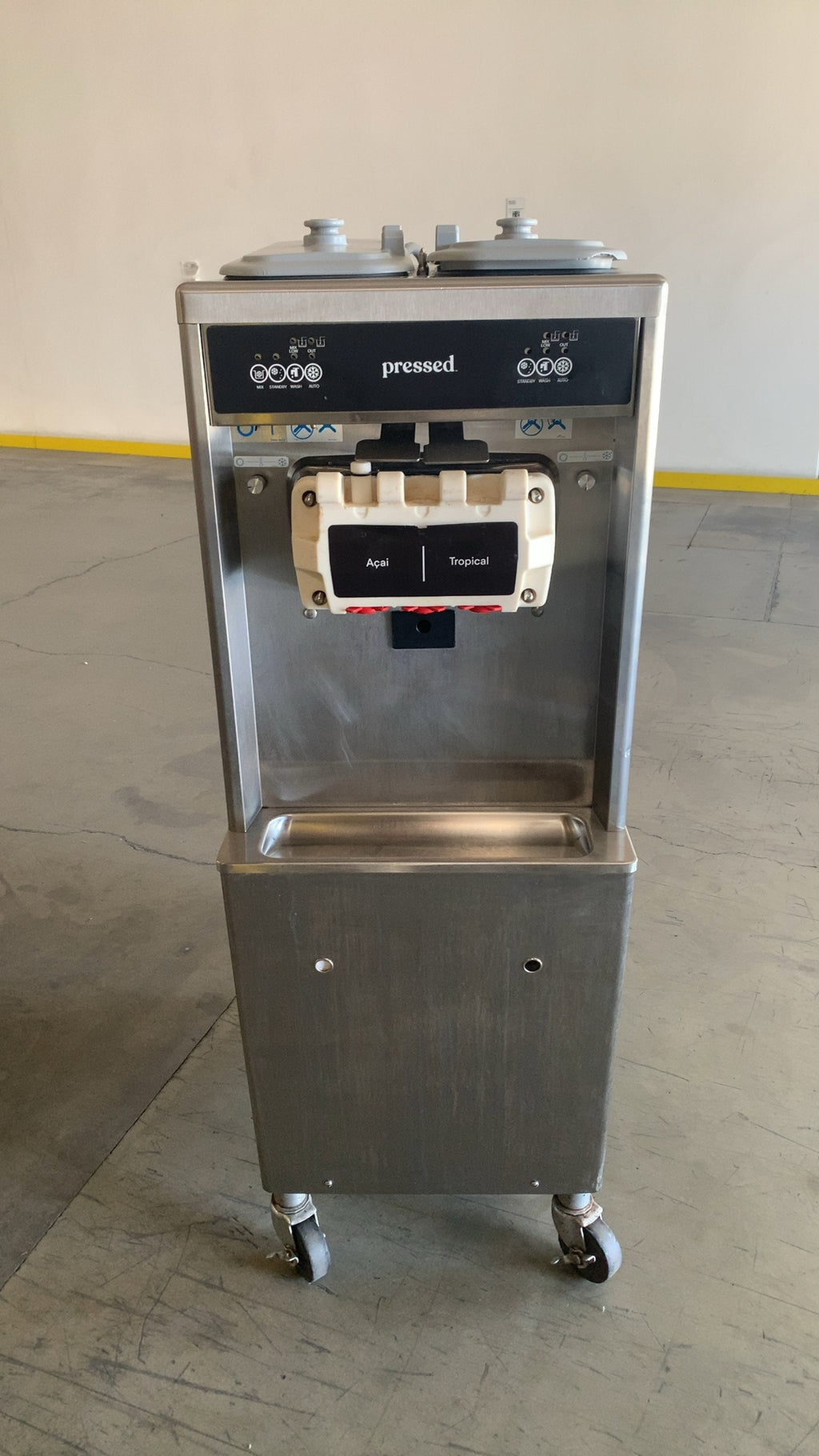 Taylor 791-33 Ice Cream Maker, Soft Serve, Floor Model Two Flavor, Mobile, Stainless Steel