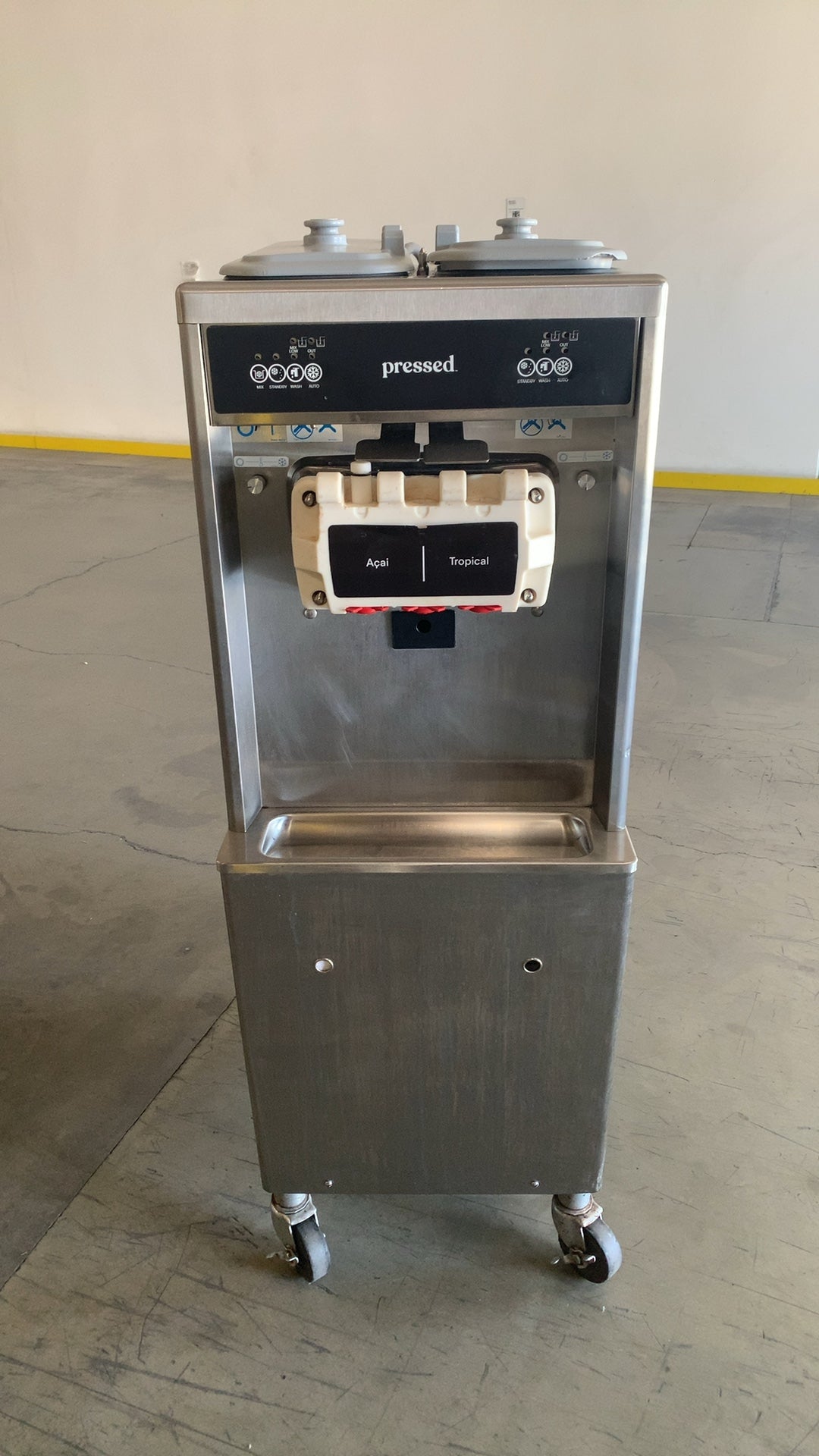 Taylor 791-33 Ice Cream Maker, Soft Serve, Floor Model Two Flavor, Mobile, Stainless Steel