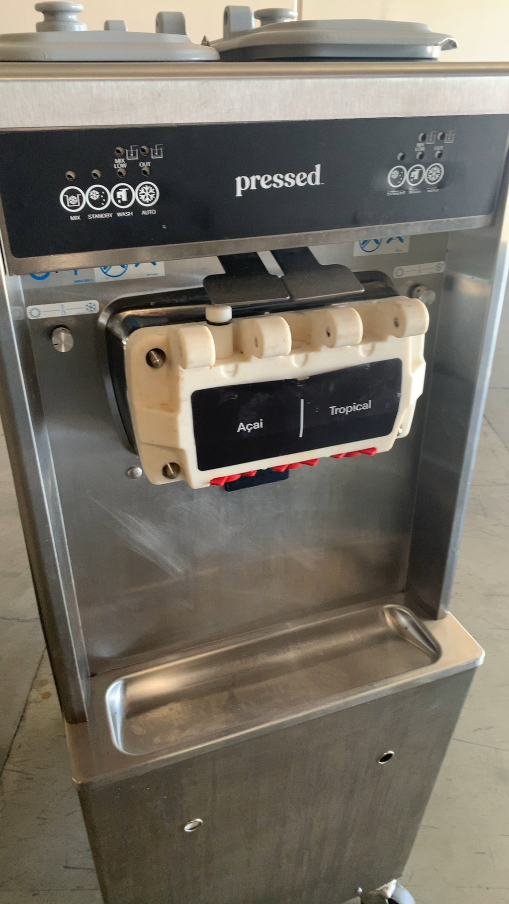 Taylor 791-33 Ice Cream Maker, Soft Serve, Floor Model Two Flavor, Mobile, Stainless Steel
