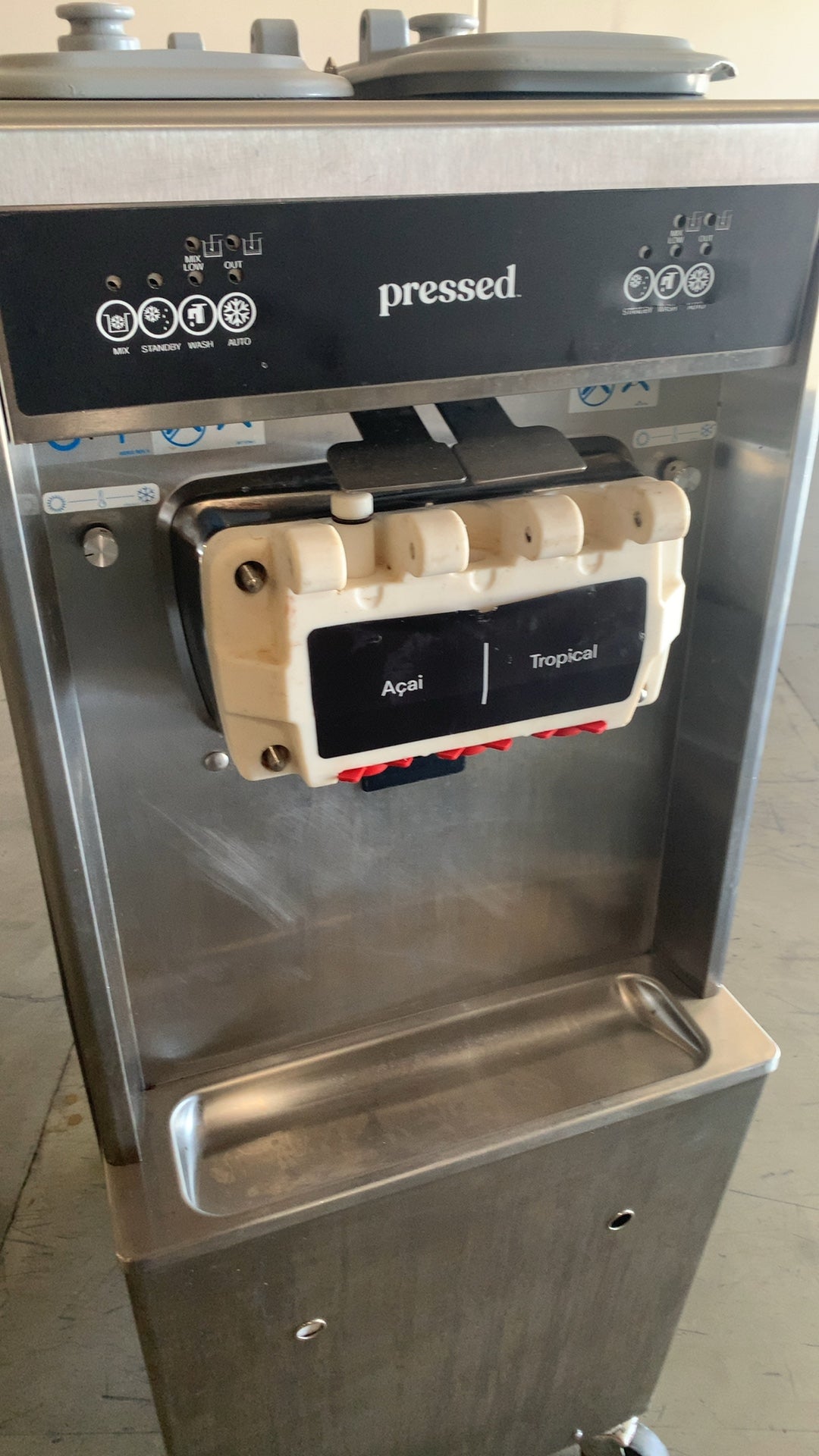 Taylor 791-33 Ice Cream Maker, Soft Serve, Floor Model Two Flavor, Mobile, Stainless Steel